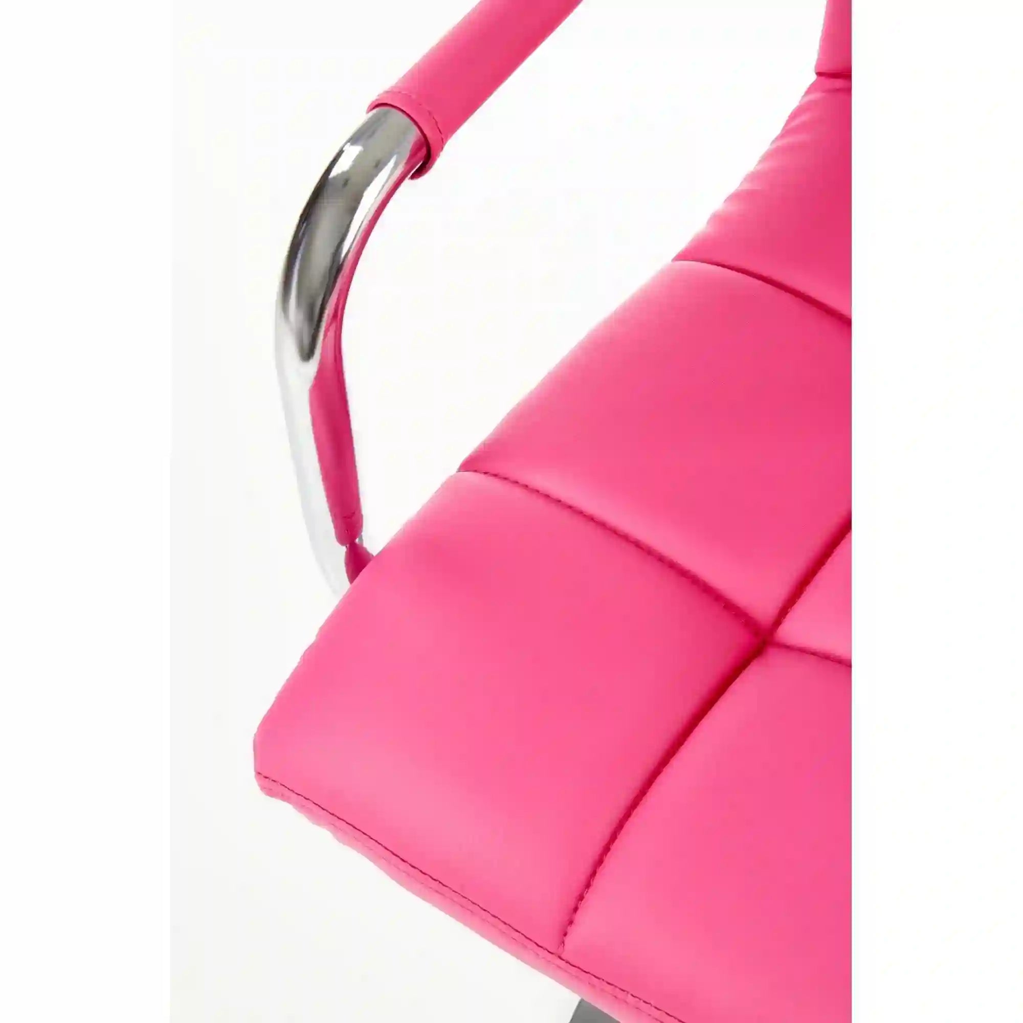 Scaun de birou GONZO 2, roz, piele ecologica, 53x60x98/110 cm