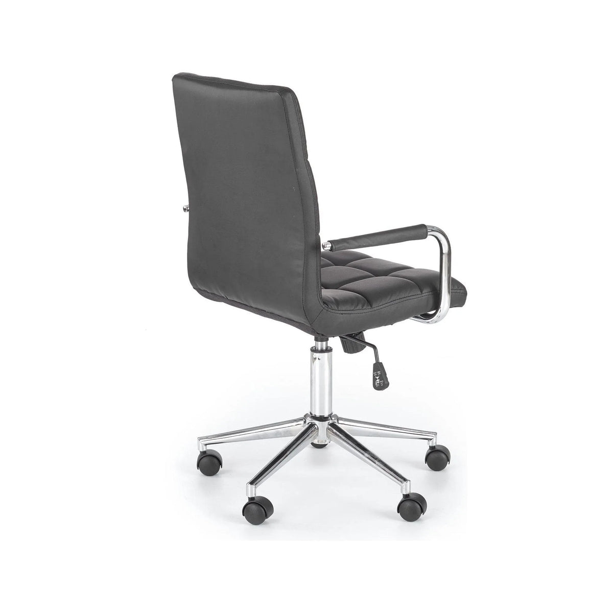 Scaun de birou GONZO 3, gri inchis/crom, stofa clasica/metal, 53x60x98/110 cm