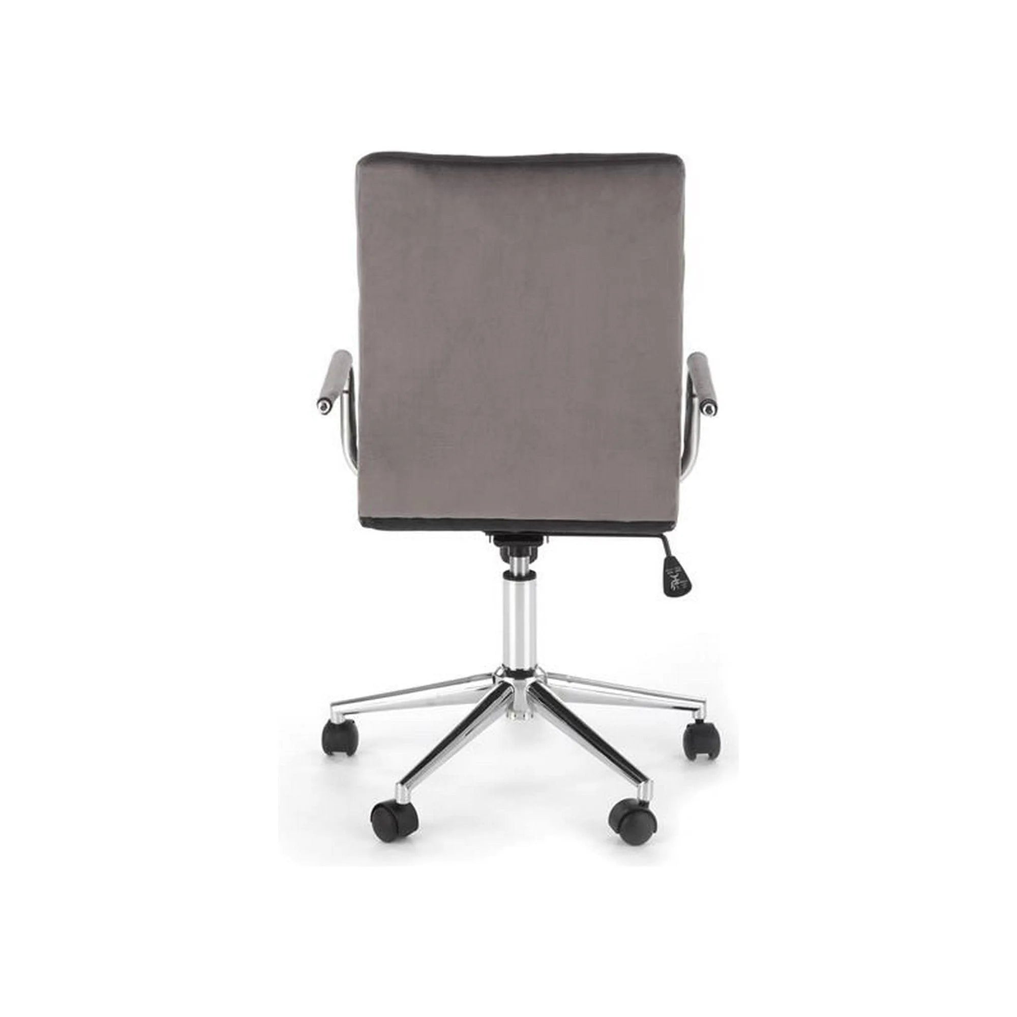 Scaun de birou GONZO 4, gri/crom, stofa catifelata/metal, 60x53x93/105 cm