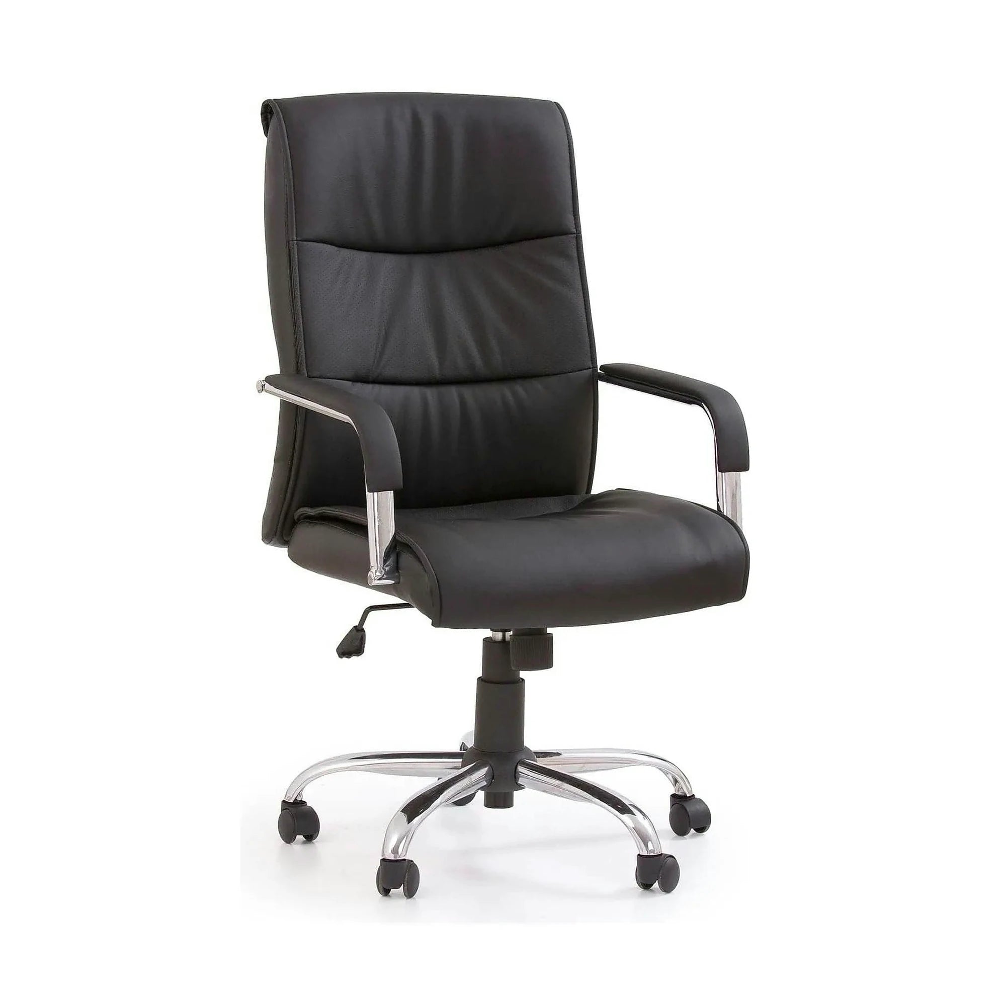 Scaun de birou HAMILTON, negru, piele ecologica, 60x70x102/111 cm