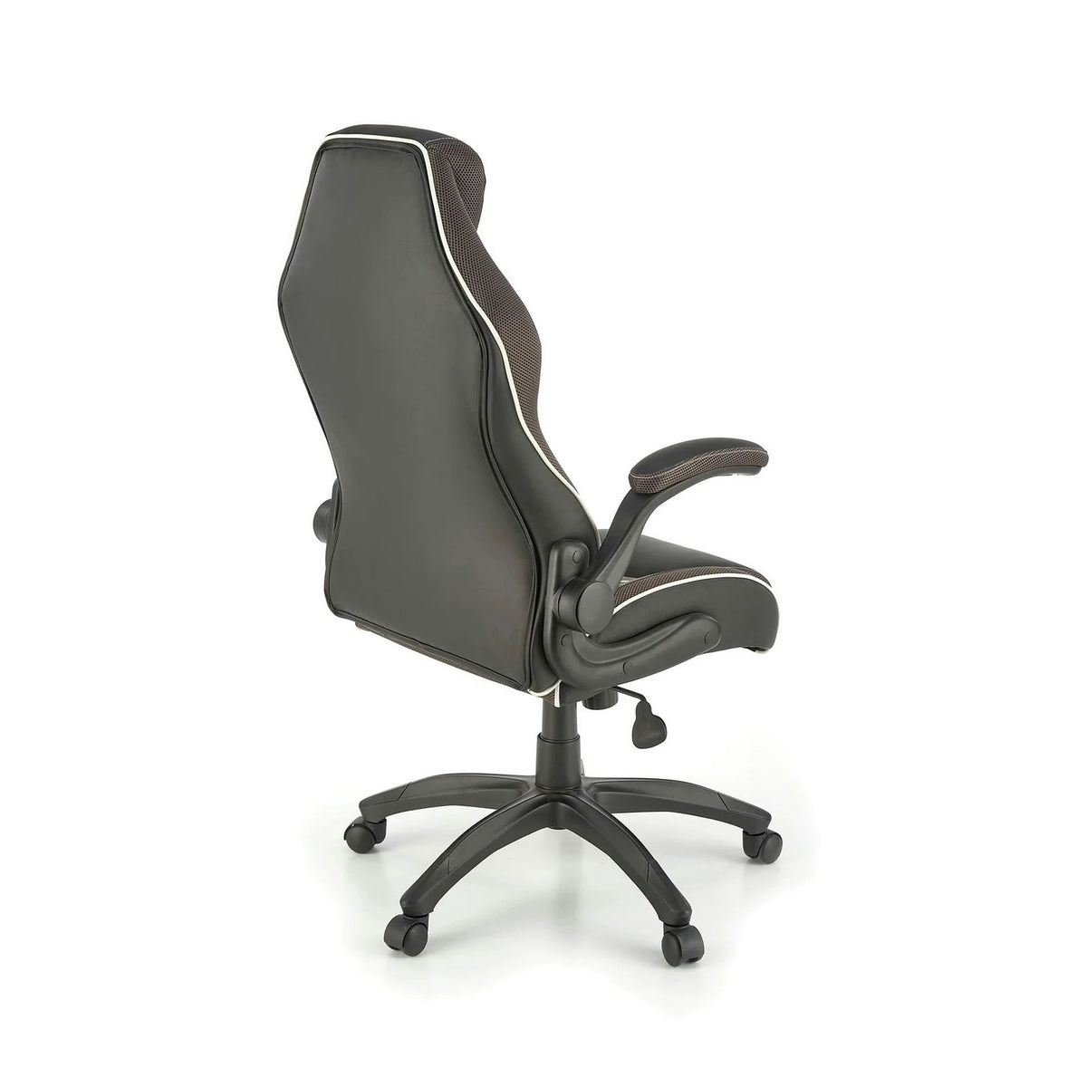 Scaun de birou HAMLET, negru/gri, piele ecologica, 65x70x117 cm