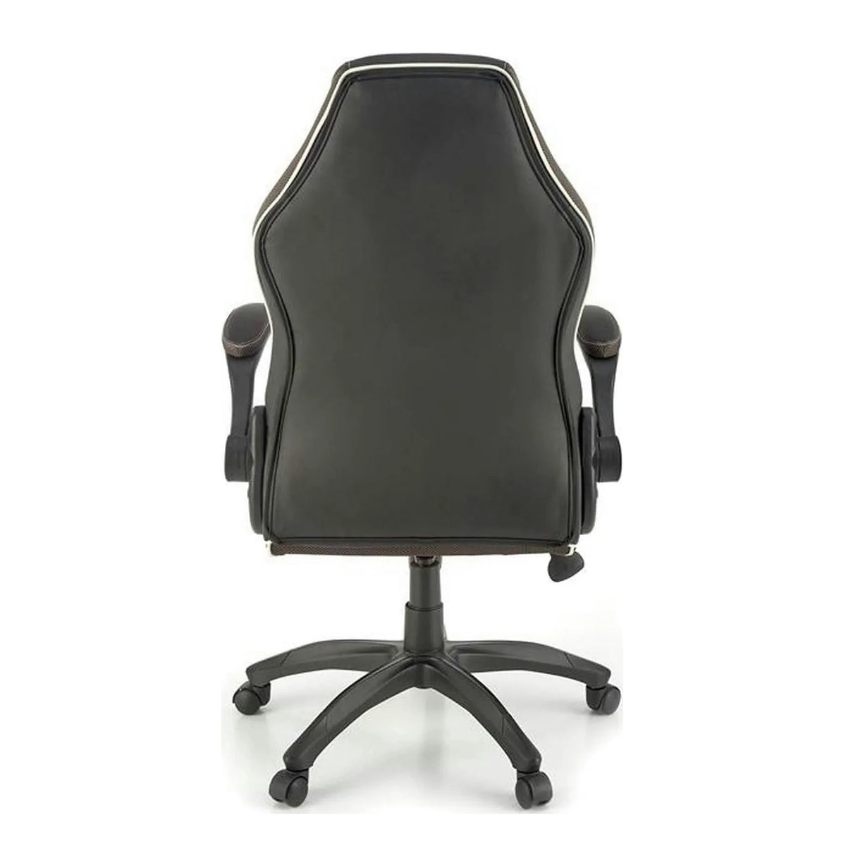 Scaun de birou HAMLET, negru/gri, piele ecologica, 65x70x117 cm