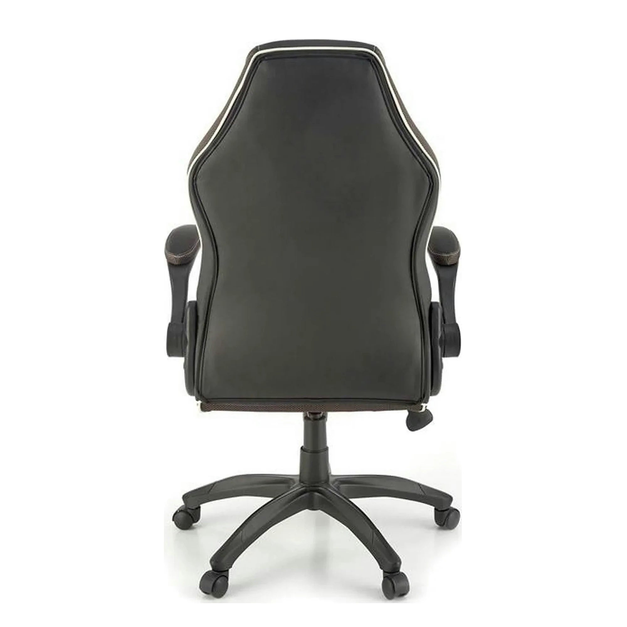 Scaun de birou HAMLET, negru/gri, piele ecologica, 65x70x117 cm