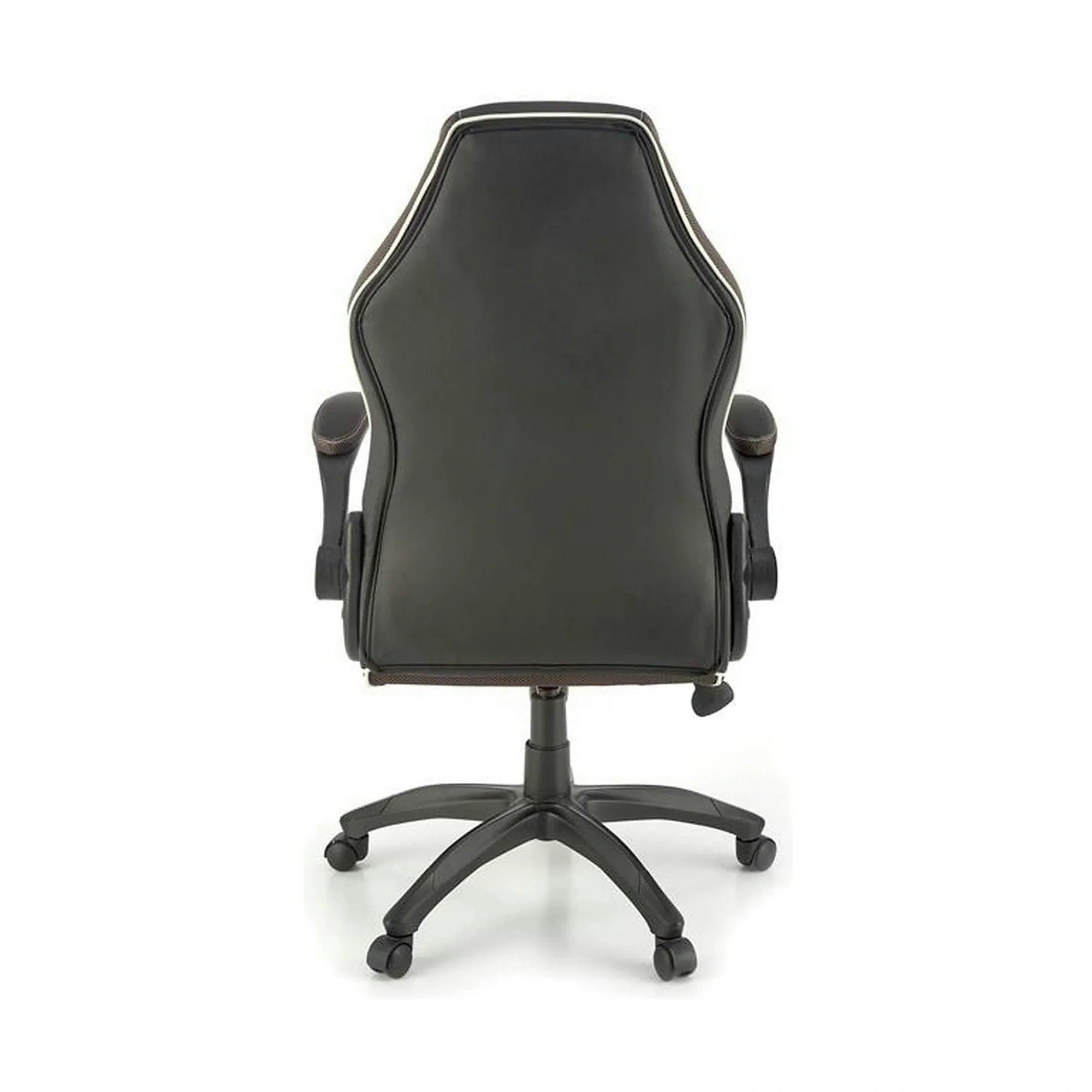 Scaun de birou HAMLET, negru/gri, piele ecologica, 65x70x117 cm