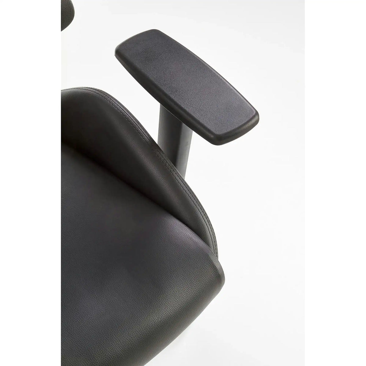 Scaun de birou HASEL, gri, piele ecologica/plasa, 68x78x110/118 cm