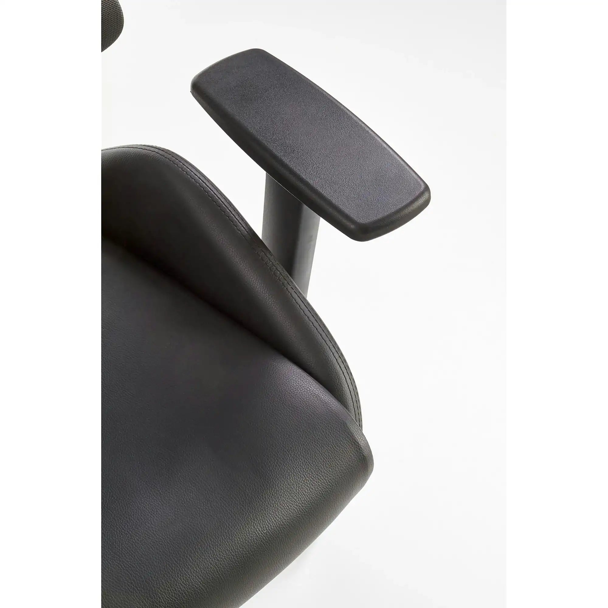 Scaun de birou HASEL, gri, piele ecologica/plasa, 68x78x110/118 cm