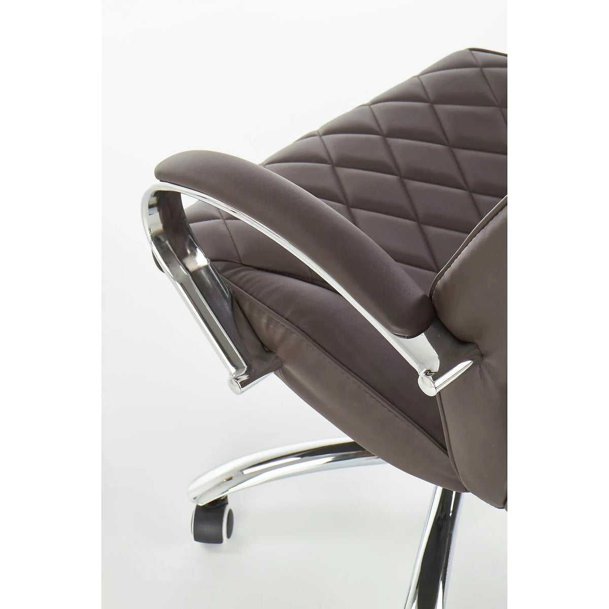 Scaun de birou HILTON, maro, piele ecologica, 60x72x118/126 cm