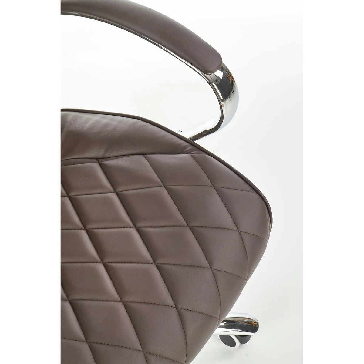 Scaun de birou HILTON, maro, piele ecologica, 60x72x118/126 cm