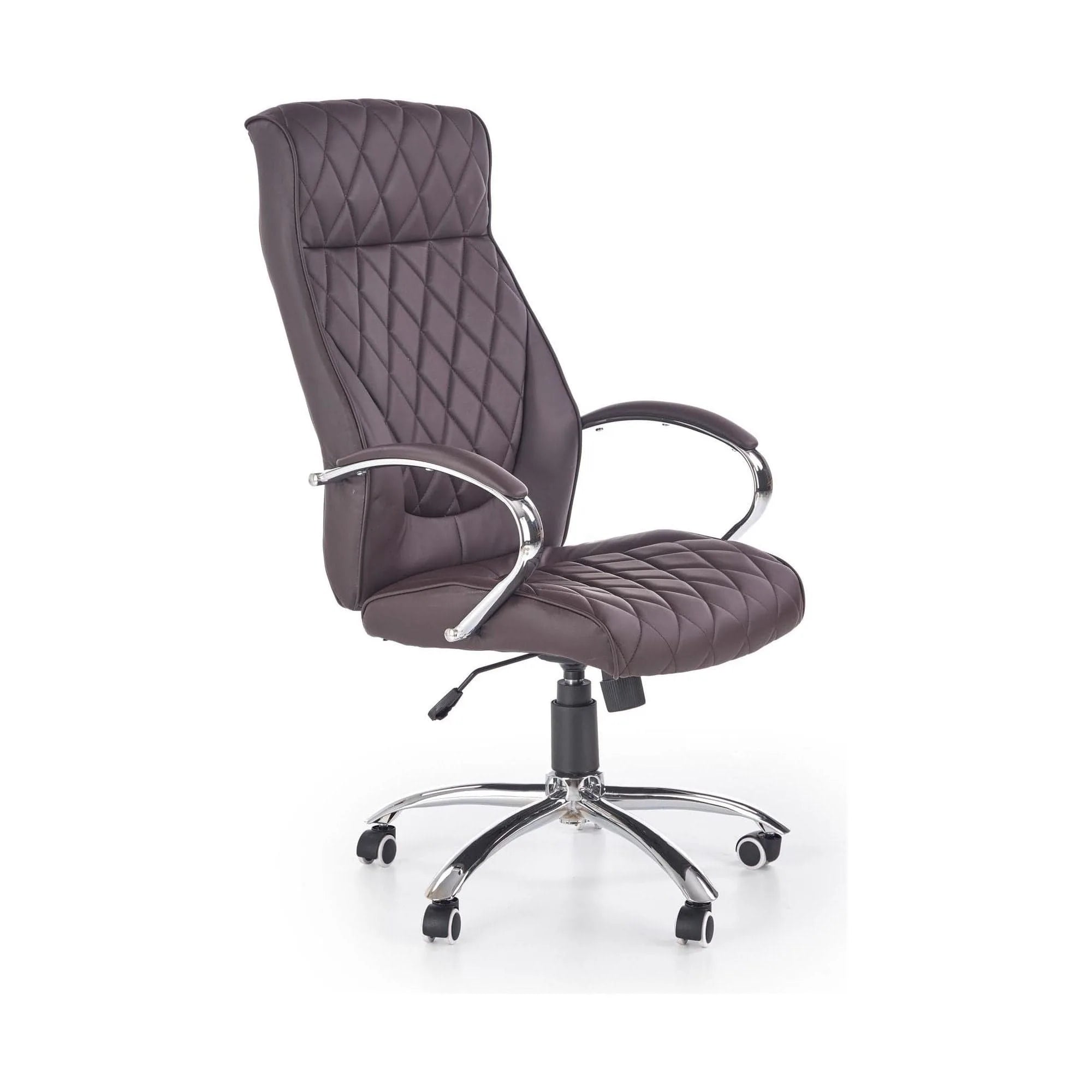 Scaun de birou HILTON, maro, piele ecologica, 60x72x118/126 cm