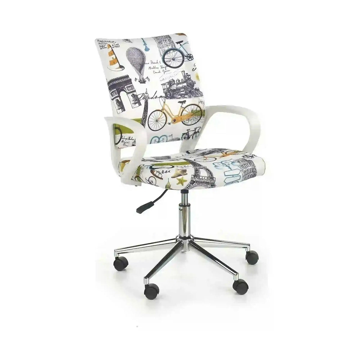 Scaun de birou IBIS PARIS, multicolor, stofa, 53x59x88/100 cm