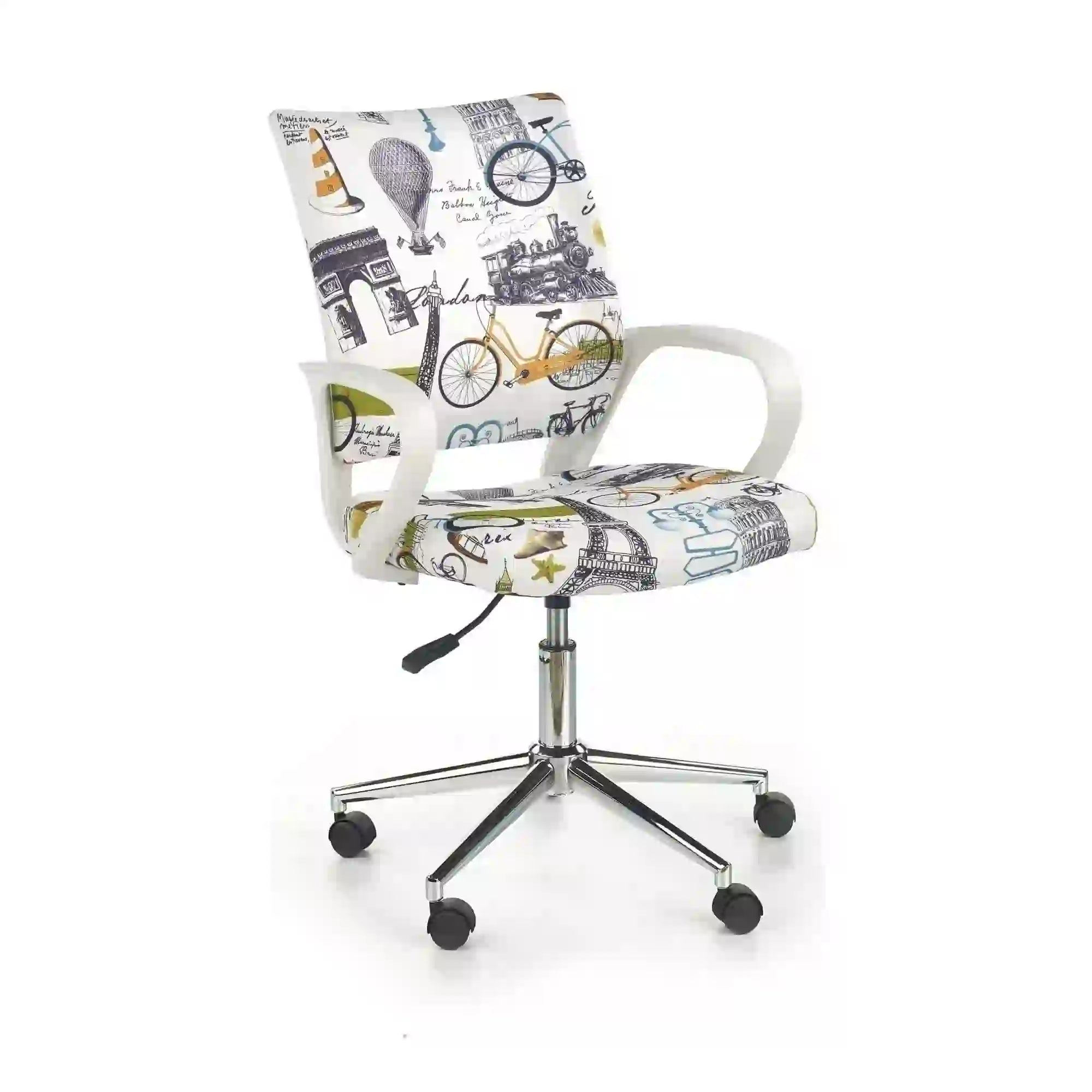 Scaun de birou IBIS PARIS, multicolor, stofa, 53x59x88/100 cm