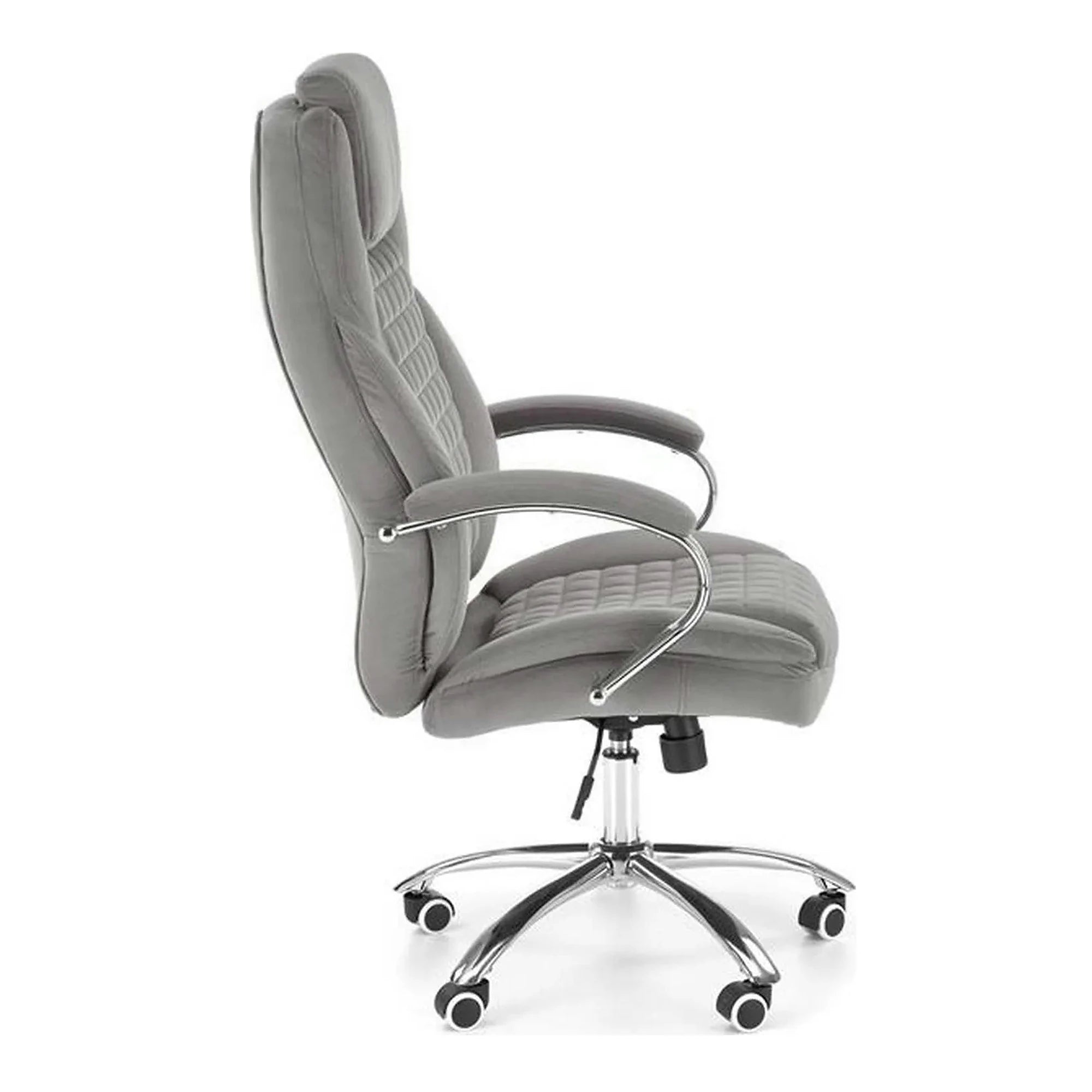 Scaun de birou KING 2, gri, stofa catifelata, mecanism TILT, 67x76x116/124 cm