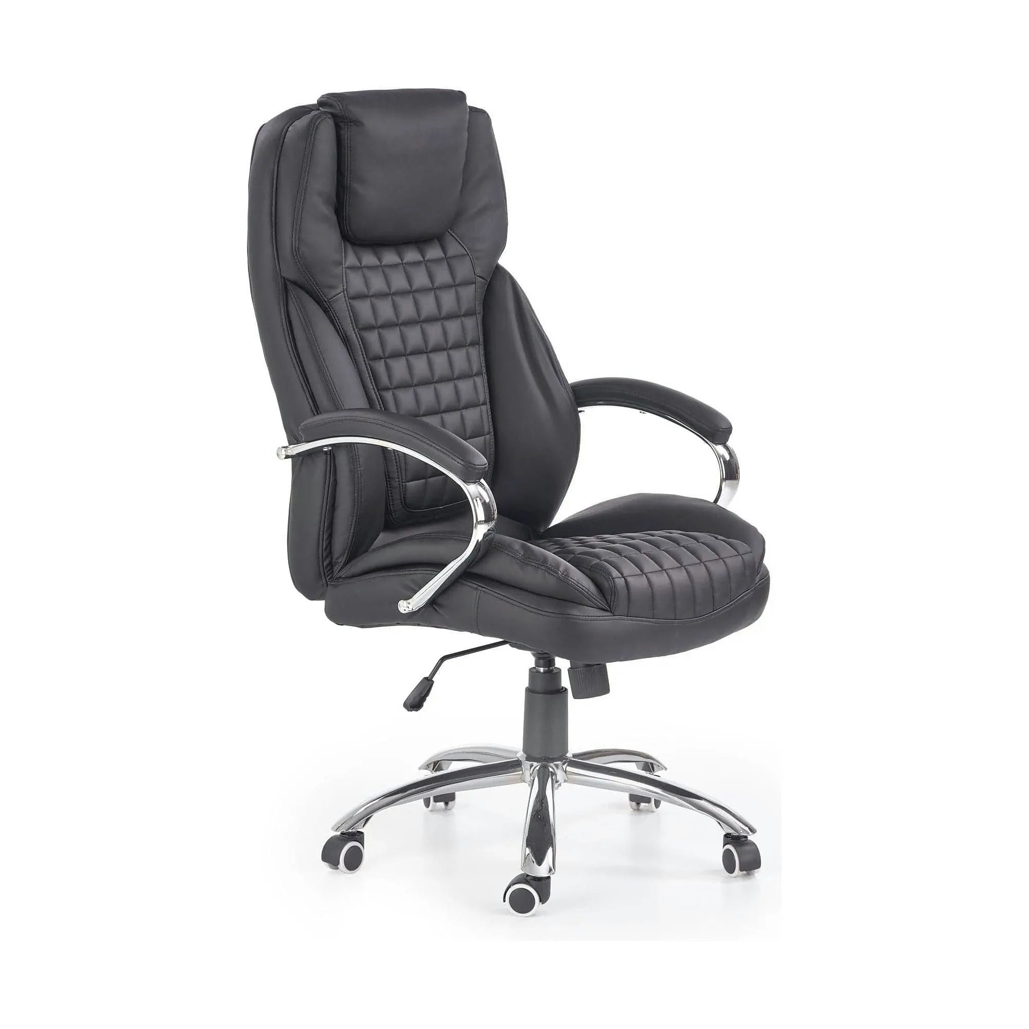 Scaun de birou KING, negru, piele ecologica, 67x76x116/124 cm