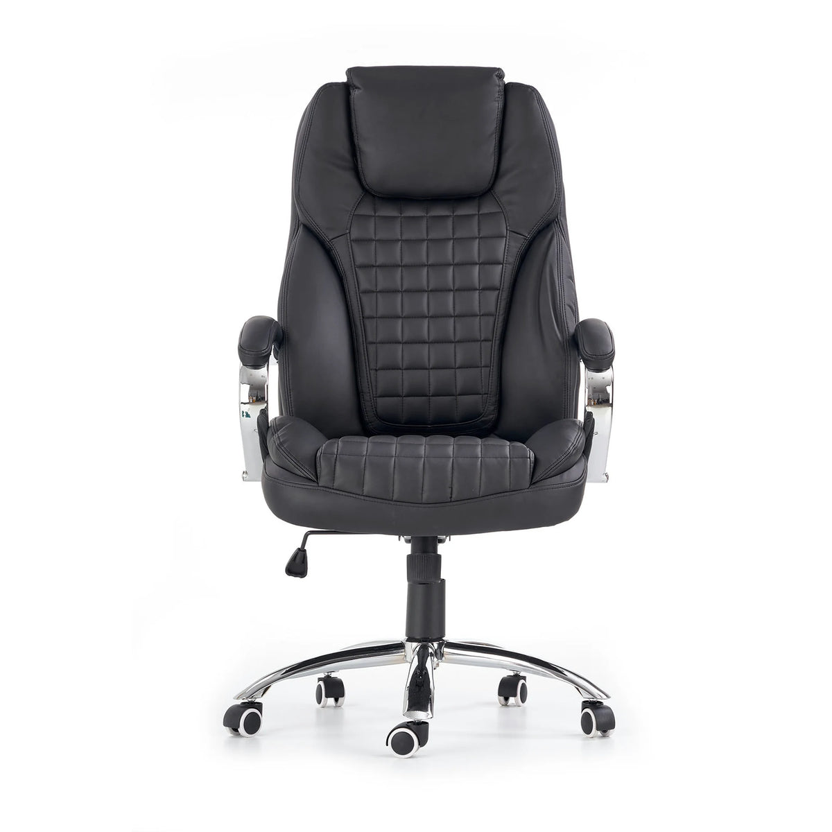 Scaun de birou KING, negru, piele ecologica, 67x76x116/124 cm