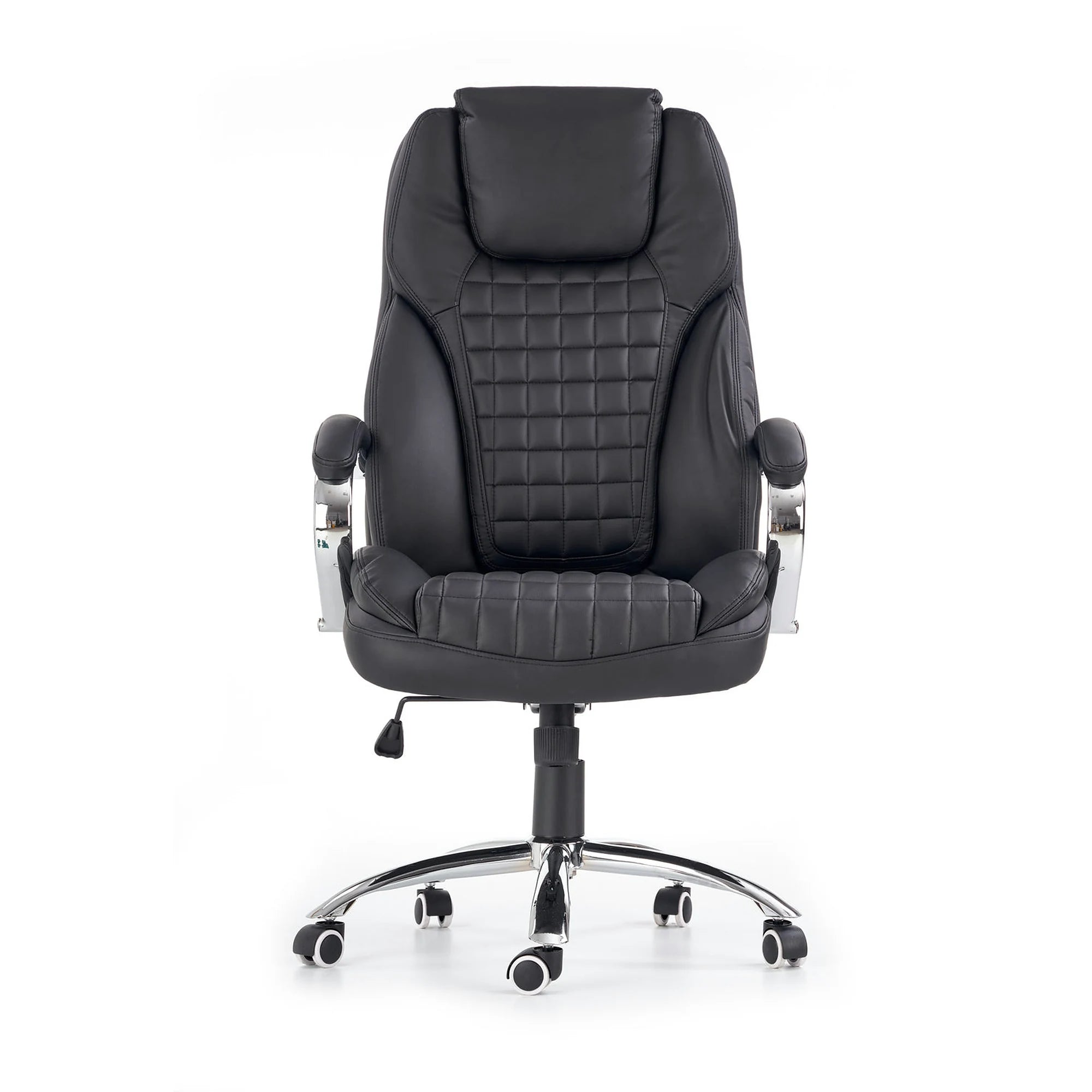 Scaun de birou KING, negru, piele ecologica, 67x76x116/124 cm