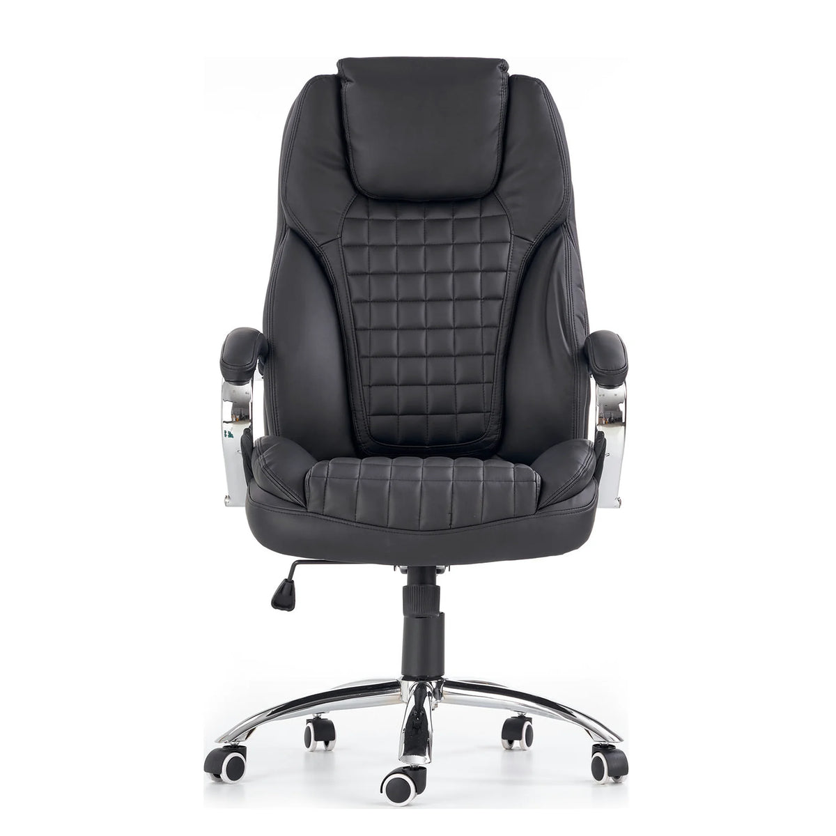 Scaun de birou KING, negru, piele ecologica, 67x76x116/124 cm