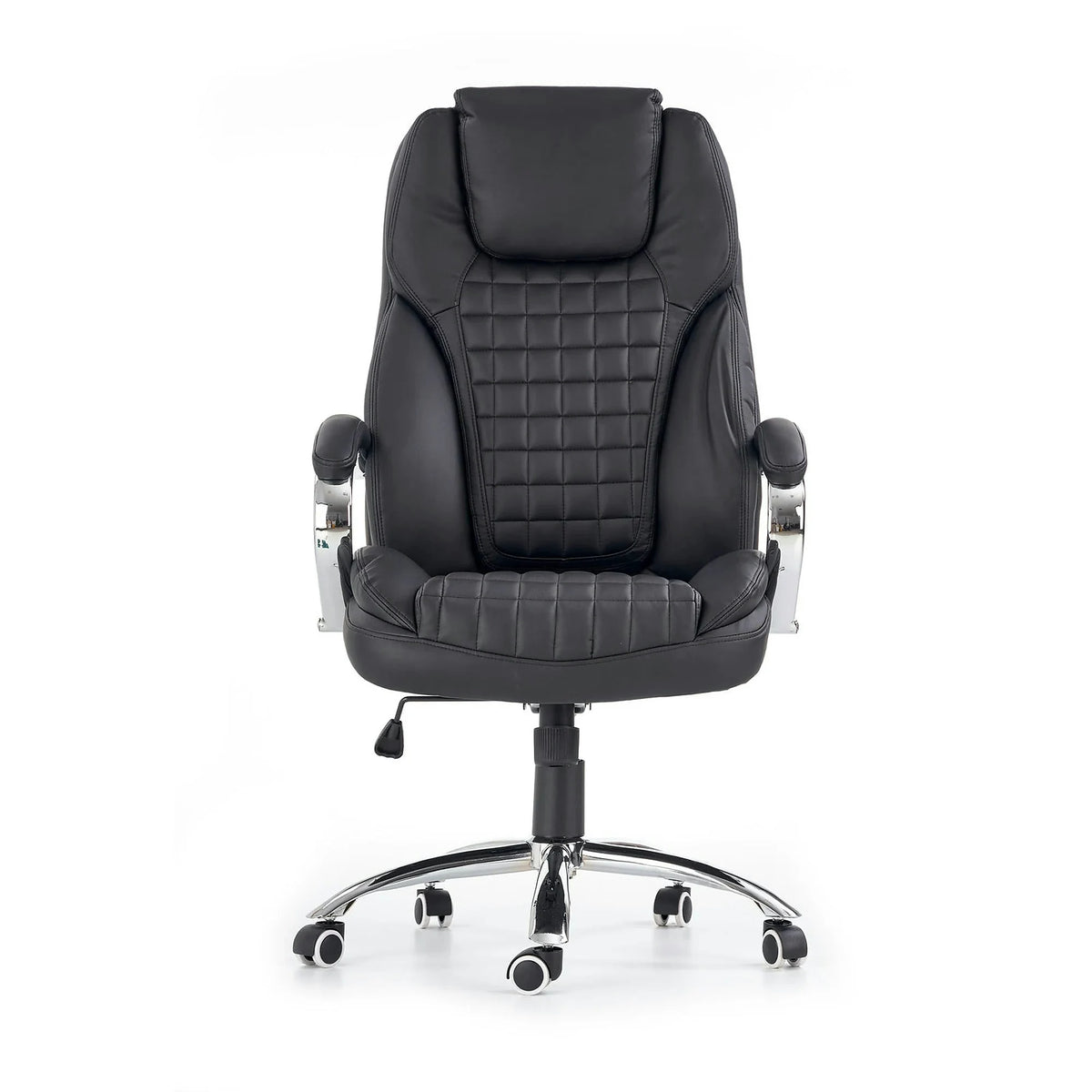Scaun de birou KING, negru, piele ecologica, 67x76x116/124 cm