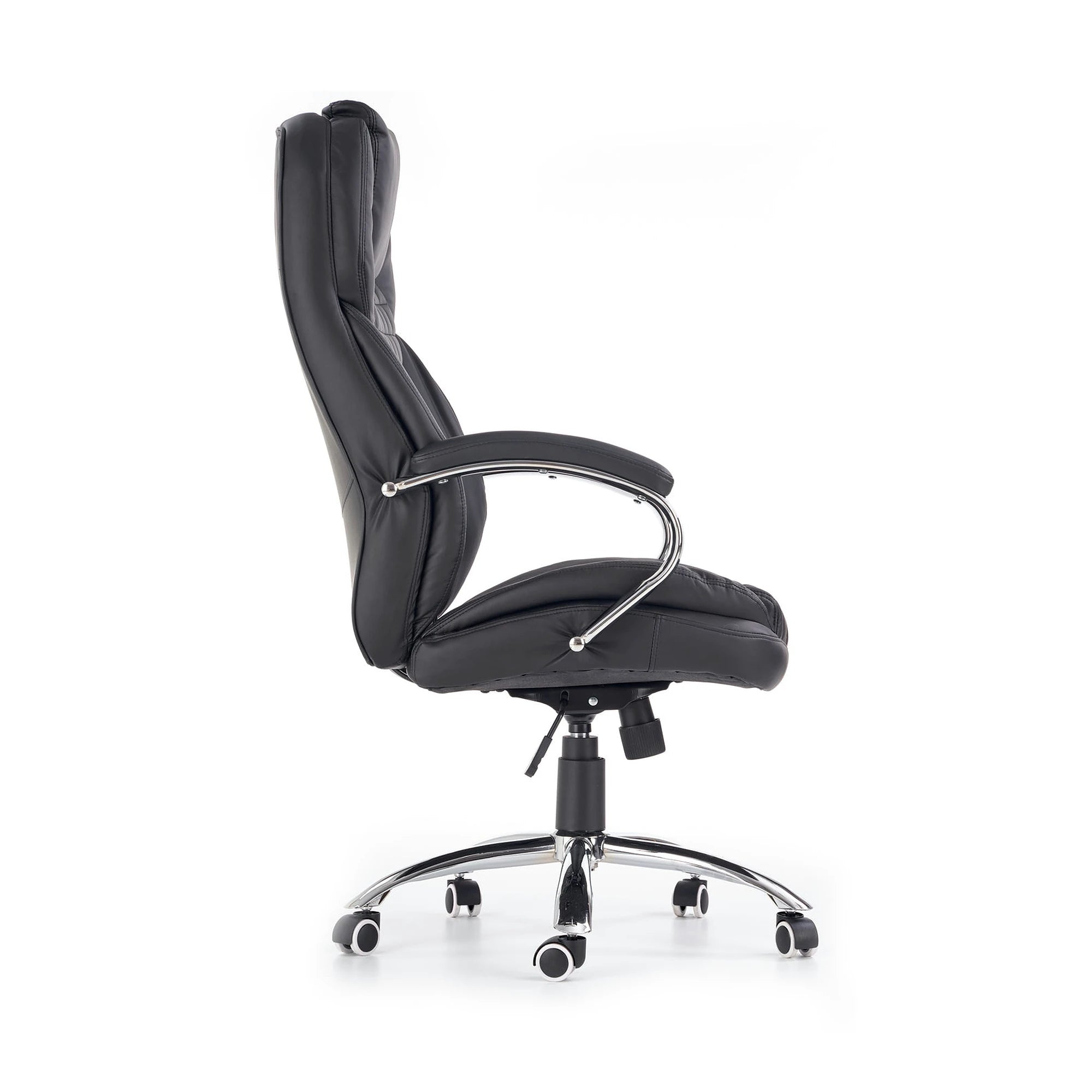 Scaun de birou KING, negru, piele ecologica, 67x76x116/124 cm