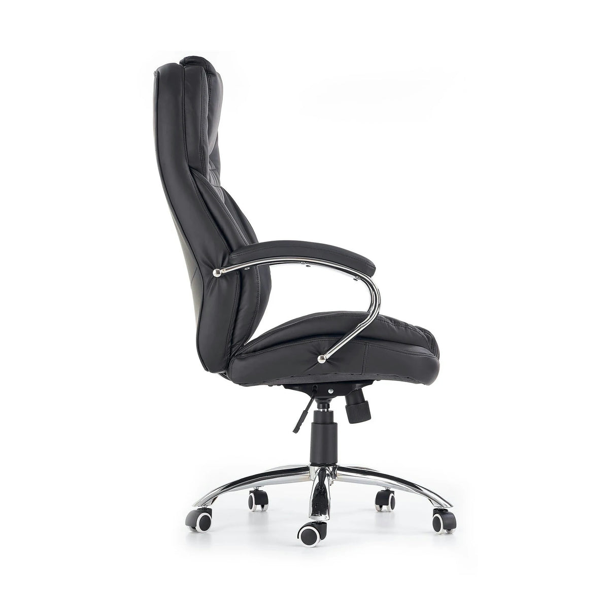 Scaun de birou KING, negru, piele ecologica, 67x76x116/124 cm