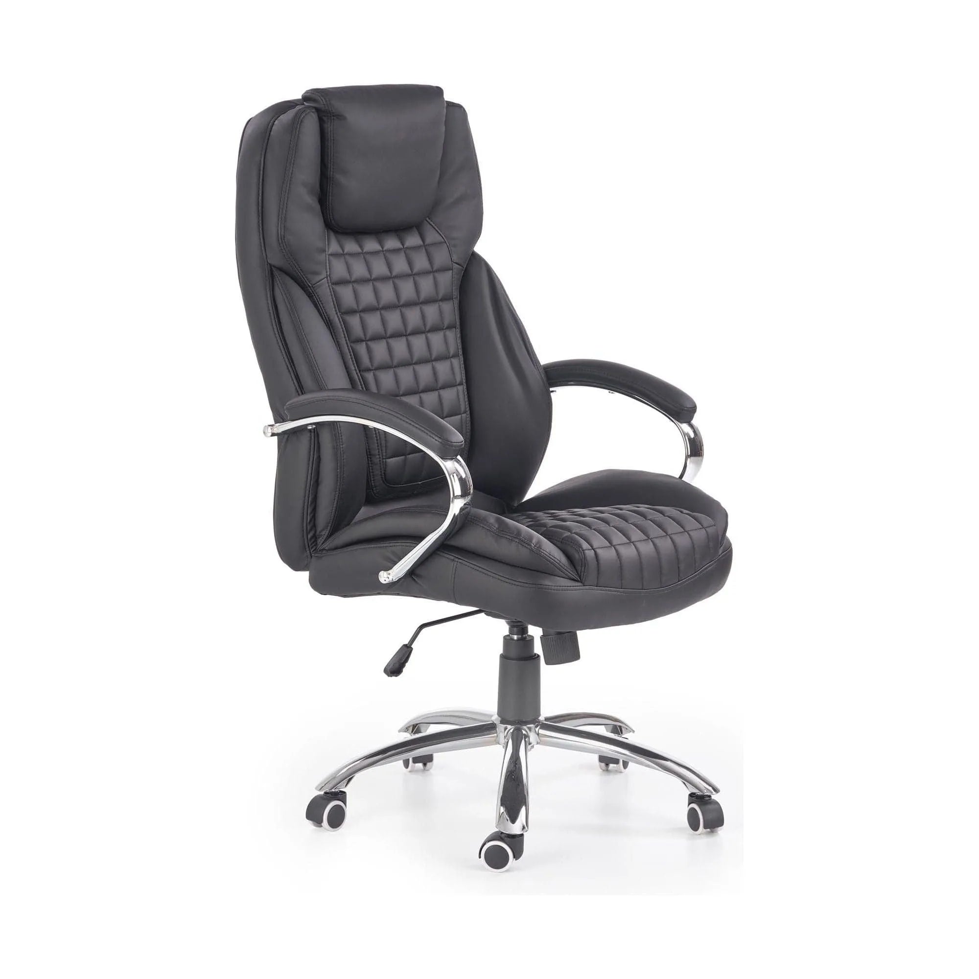 Scaun de birou KING, negru, piele ecologica, 67x76x116/124 cm