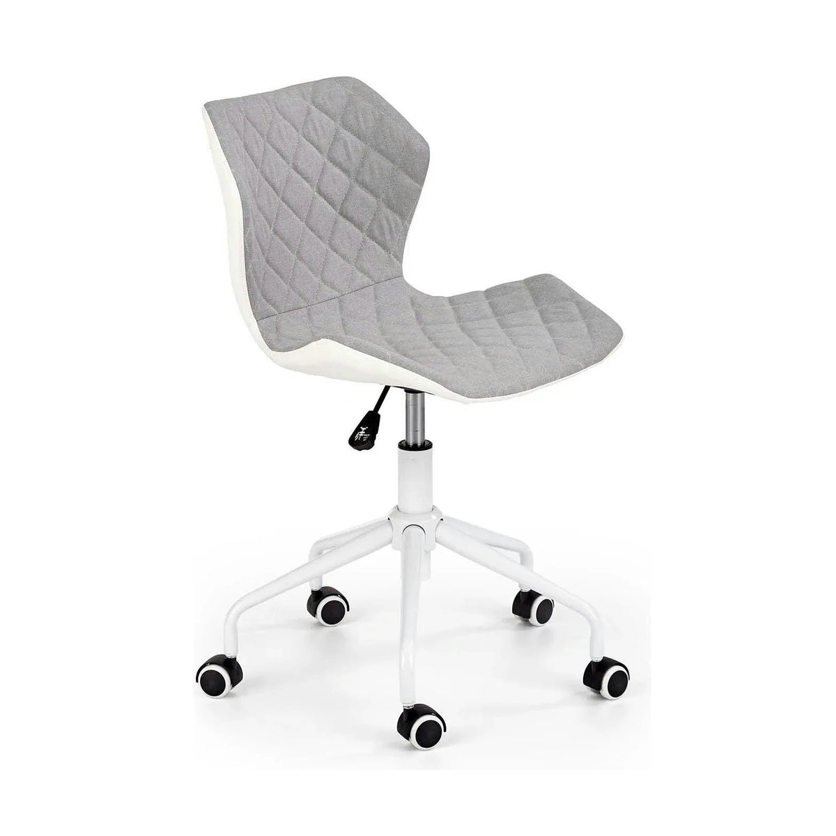 Scaun de birou MATRIX 3, alb/gri, piele ecologica/stofa, 48x57x79/88 cm