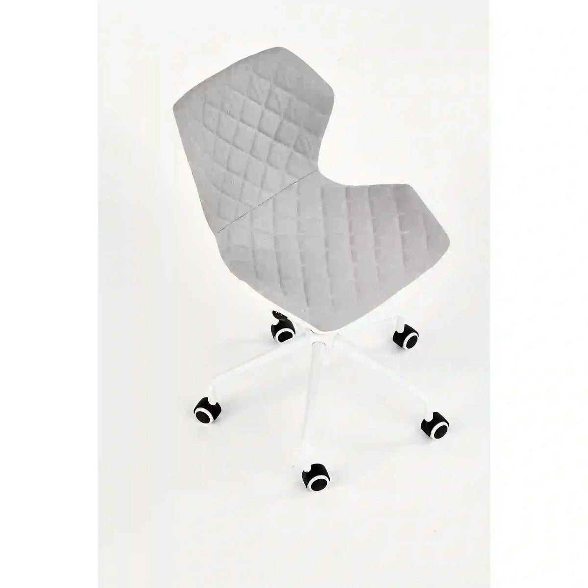 Scaun de birou MATRIX 3, alb/gri, piele ecologica/stofa, 48x57x79/88 cm