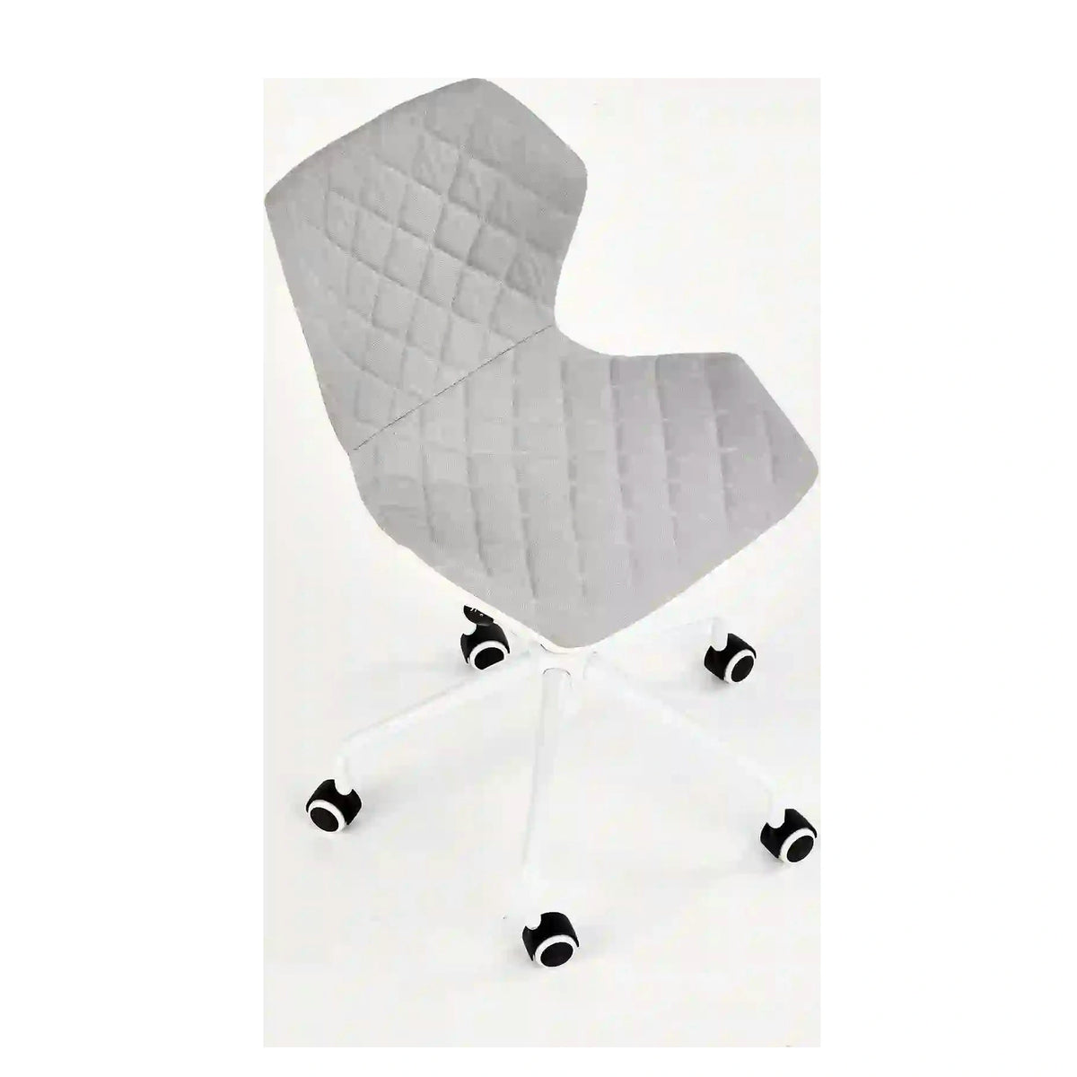 Scaun de birou MATRIX 3, alb/gri, piele ecologica/stofa, 48x57x79/88 cm