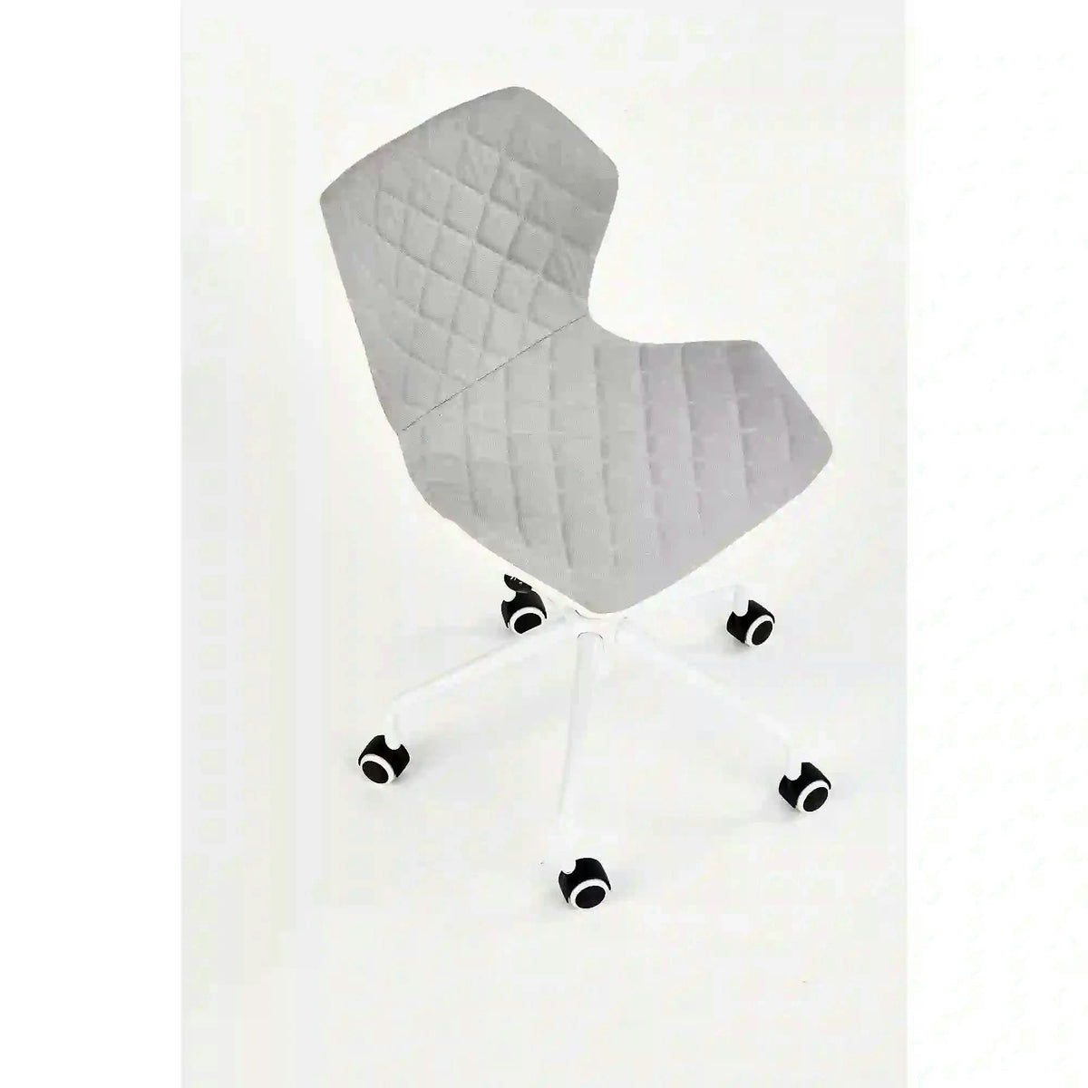Scaun de birou MATRIX 3, alb/gri, piele ecologica/stofa, 48x57x79/88 cm