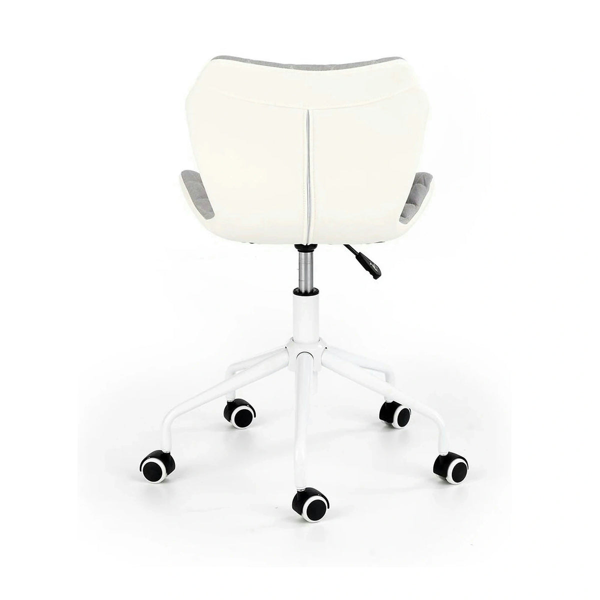 Scaun de birou MATRIX 3, alb/gri, piele ecologica/stofa, 48x57x79/88 cm