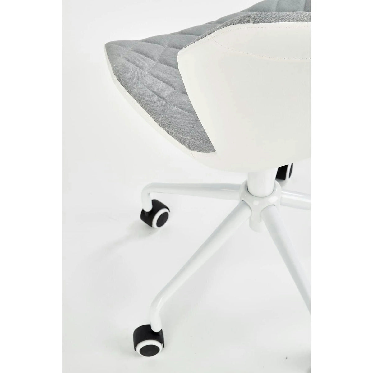 Scaun de birou MATRIX 3, alb/gri, piele ecologica/stofa, 48x57x79/88 cm