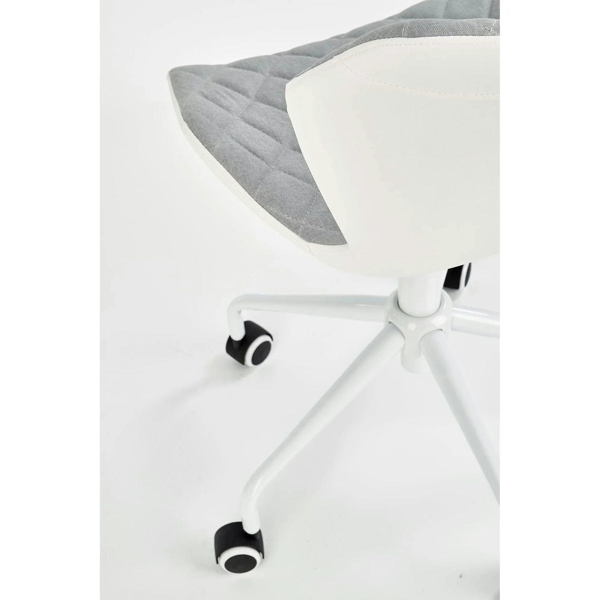 Scaun de birou MATRIX 3, alb/gri, piele ecologica/stofa, 48x57x79/88 cm
