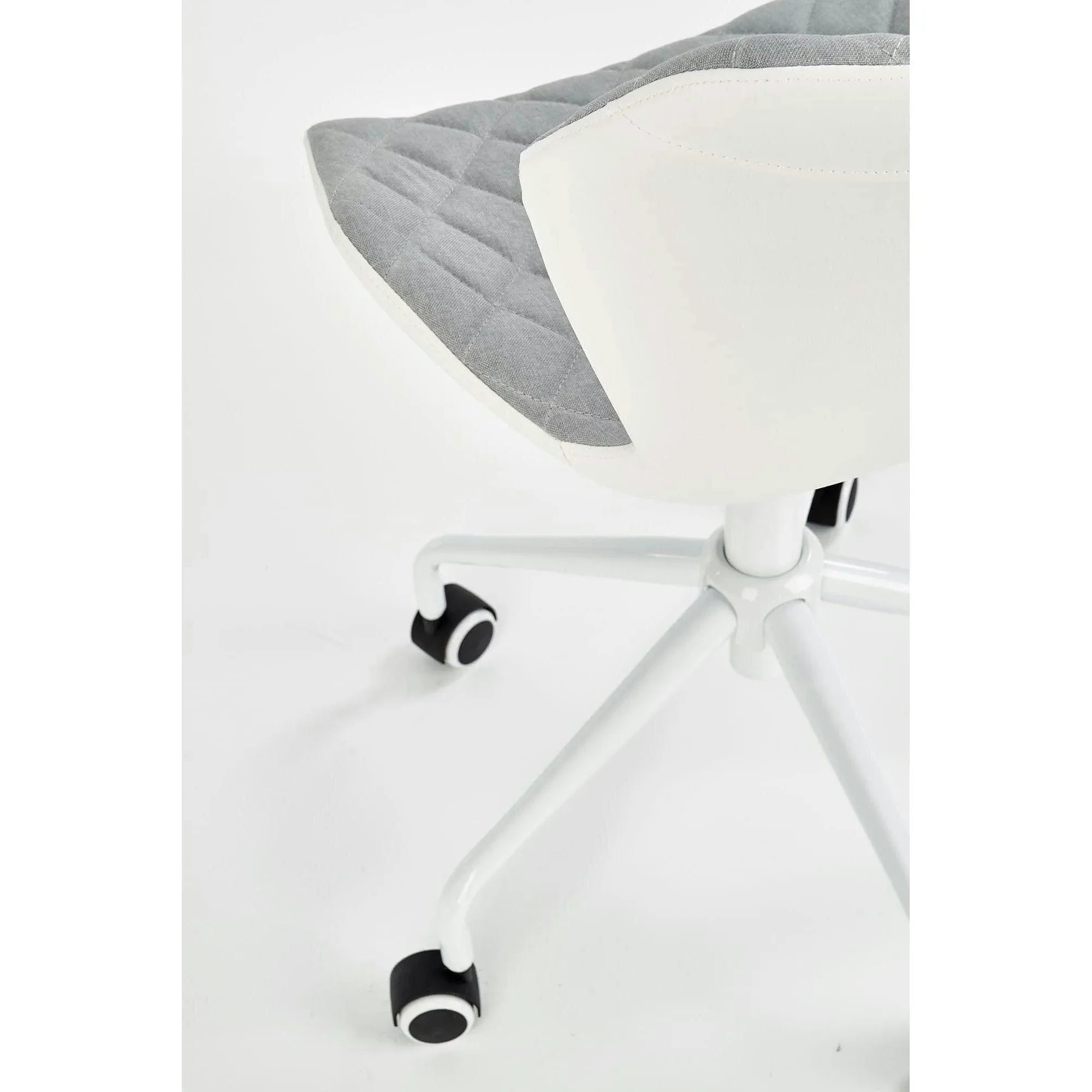 Scaun de birou MATRIX 3, alb/gri, piele ecologica/stofa, 48x57x79/88 cm