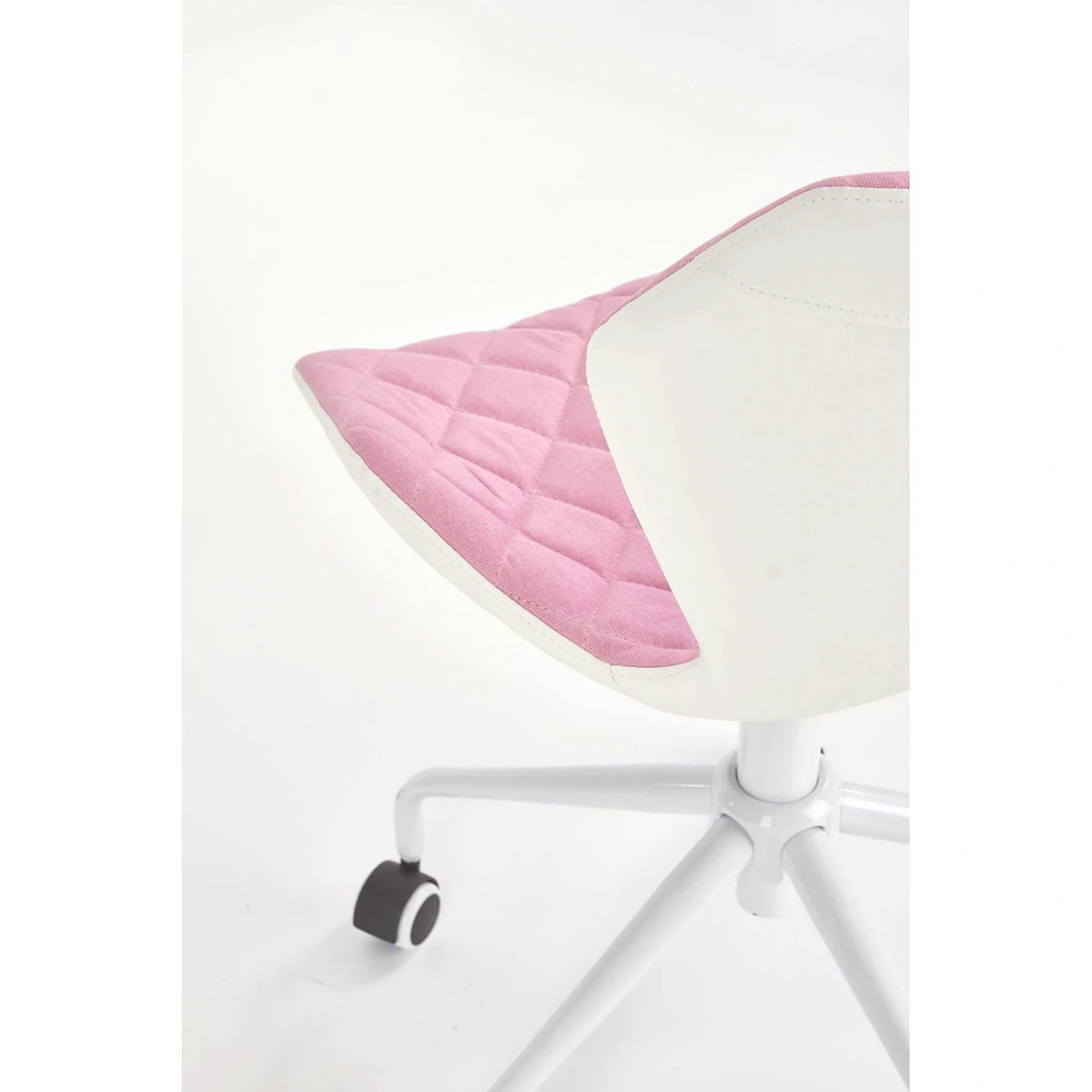 Scaun de birou MATRIX 3, alb/roz, piele ecologica/stofa, 48x57x79/88 cm