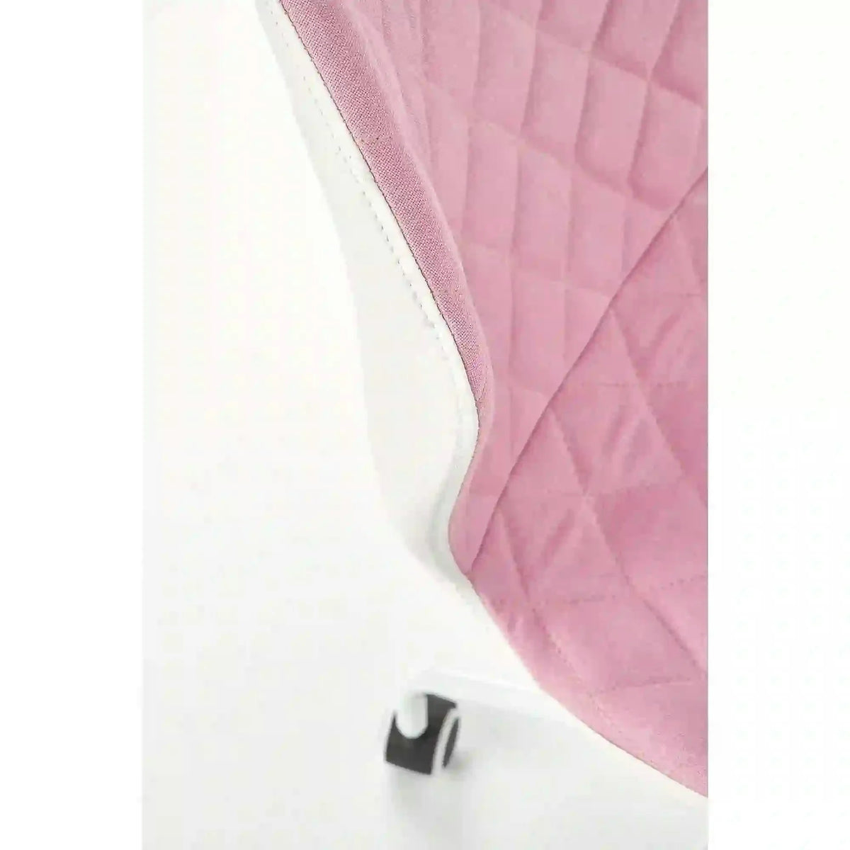 Scaun de birou MATRIX 3, alb/roz, piele ecologica/stofa, 48x57x79/88 cm
