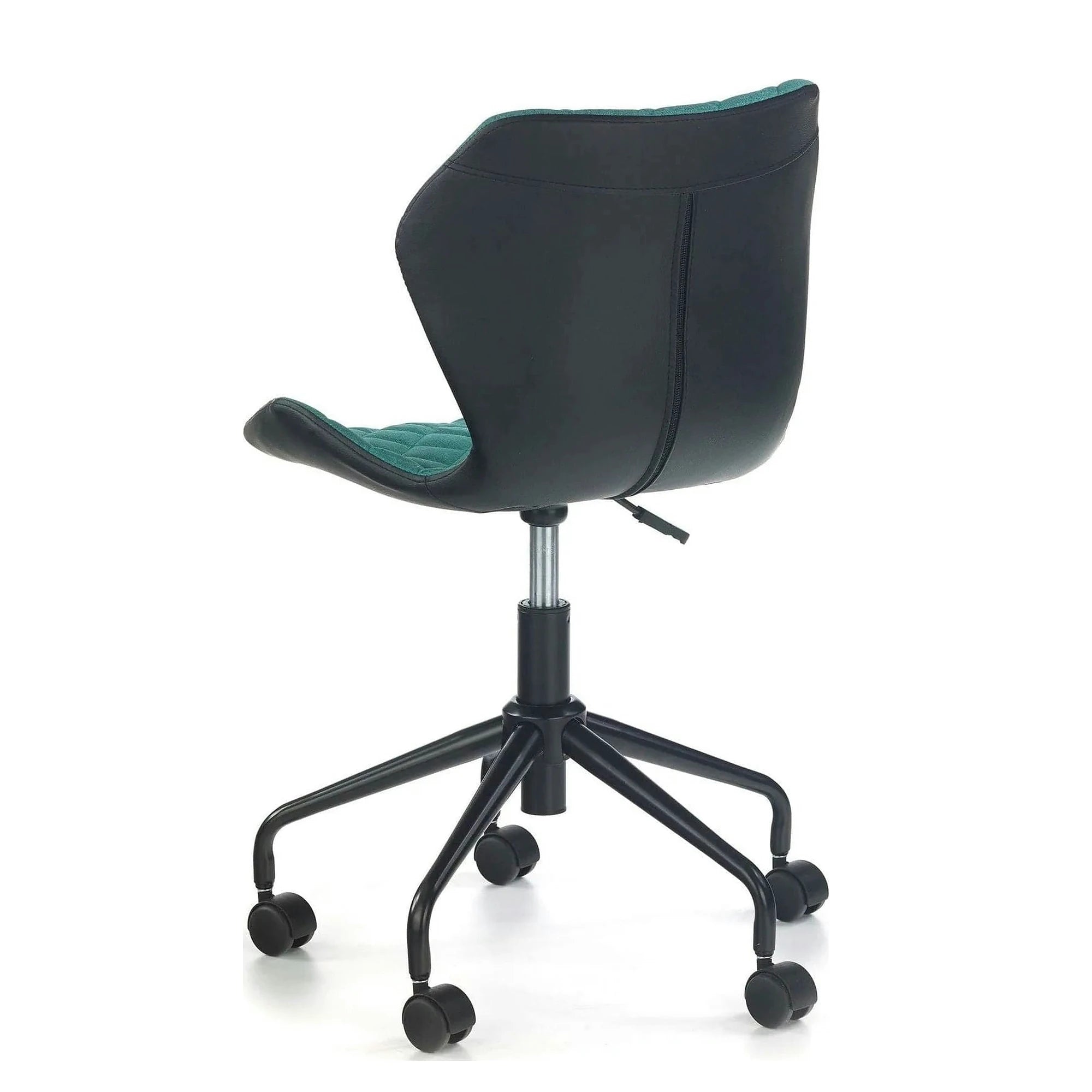 Scaun de birou MATRIX, turcoaz/negru, piele ecologica, 48x53x78/88 cm