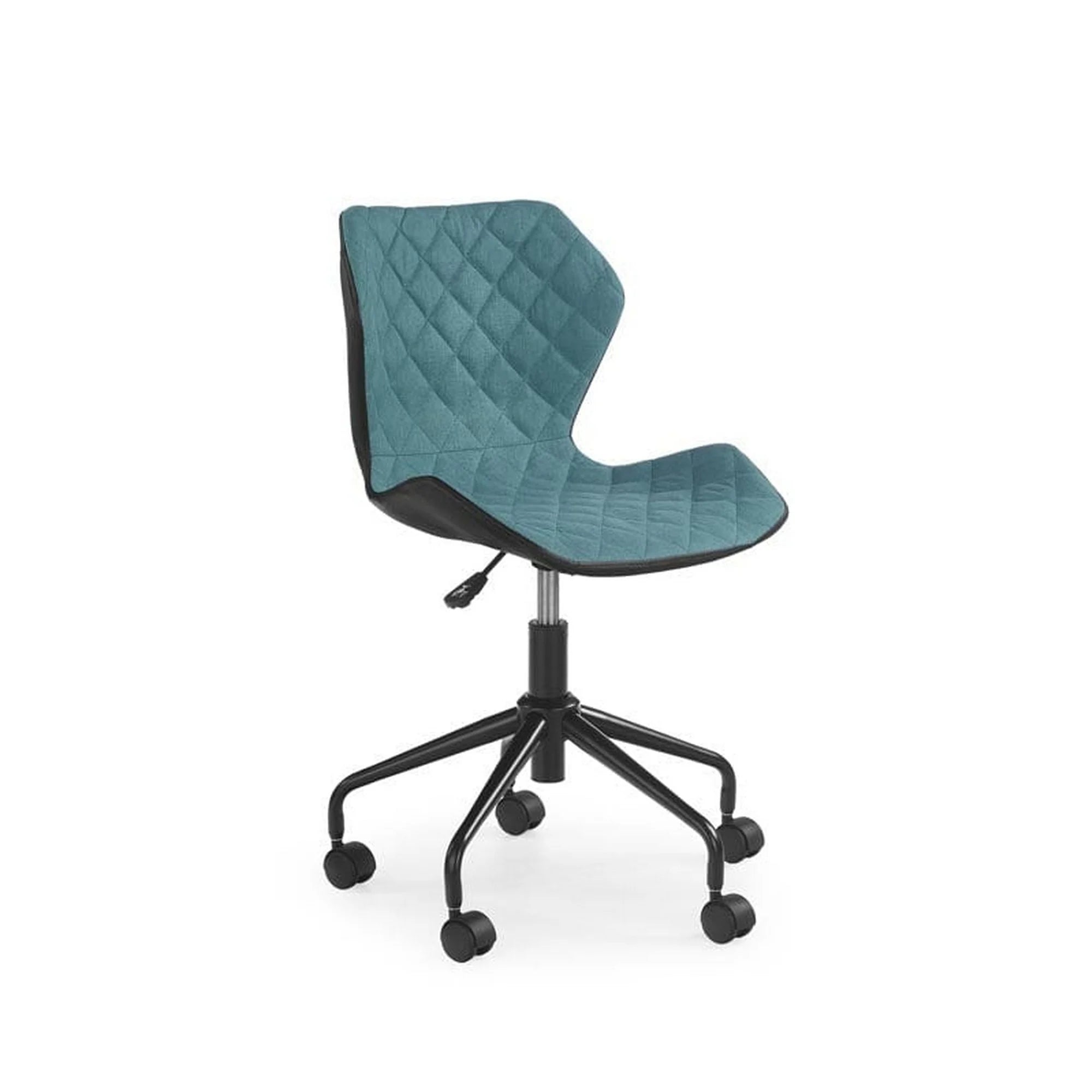 Scaun de birou MATRIX, turcoaz/negru, piele ecologica, 48x53x78/88 cm