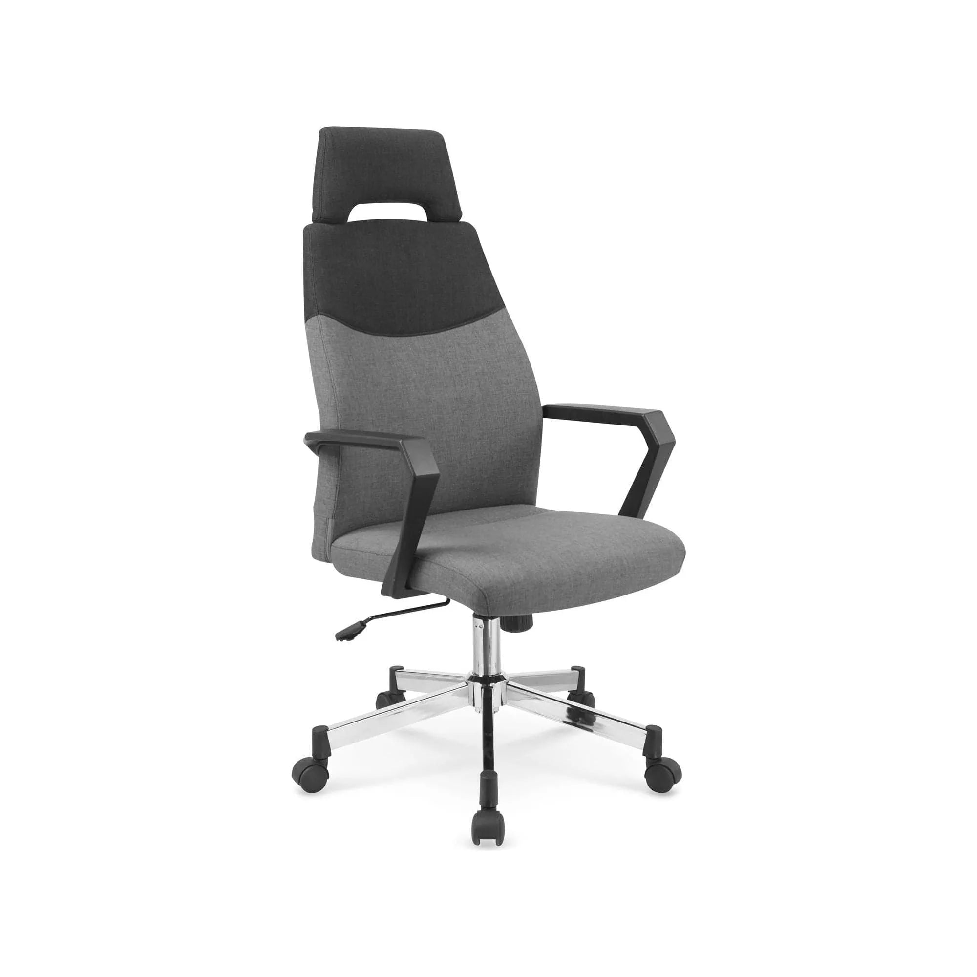 Scaun de birou OLAF, gri/negru, stofa/metal, 58x59x113/121 cm