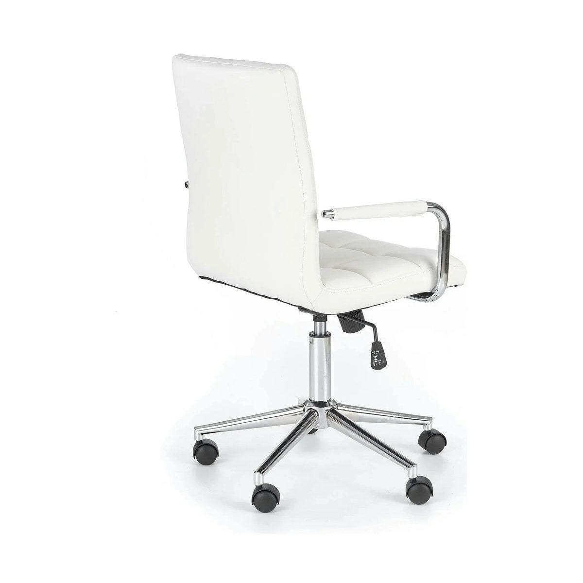 Scaun de birou pentru copii GONZO 2, alb, piele ecologica, 53x60x98/110 cm