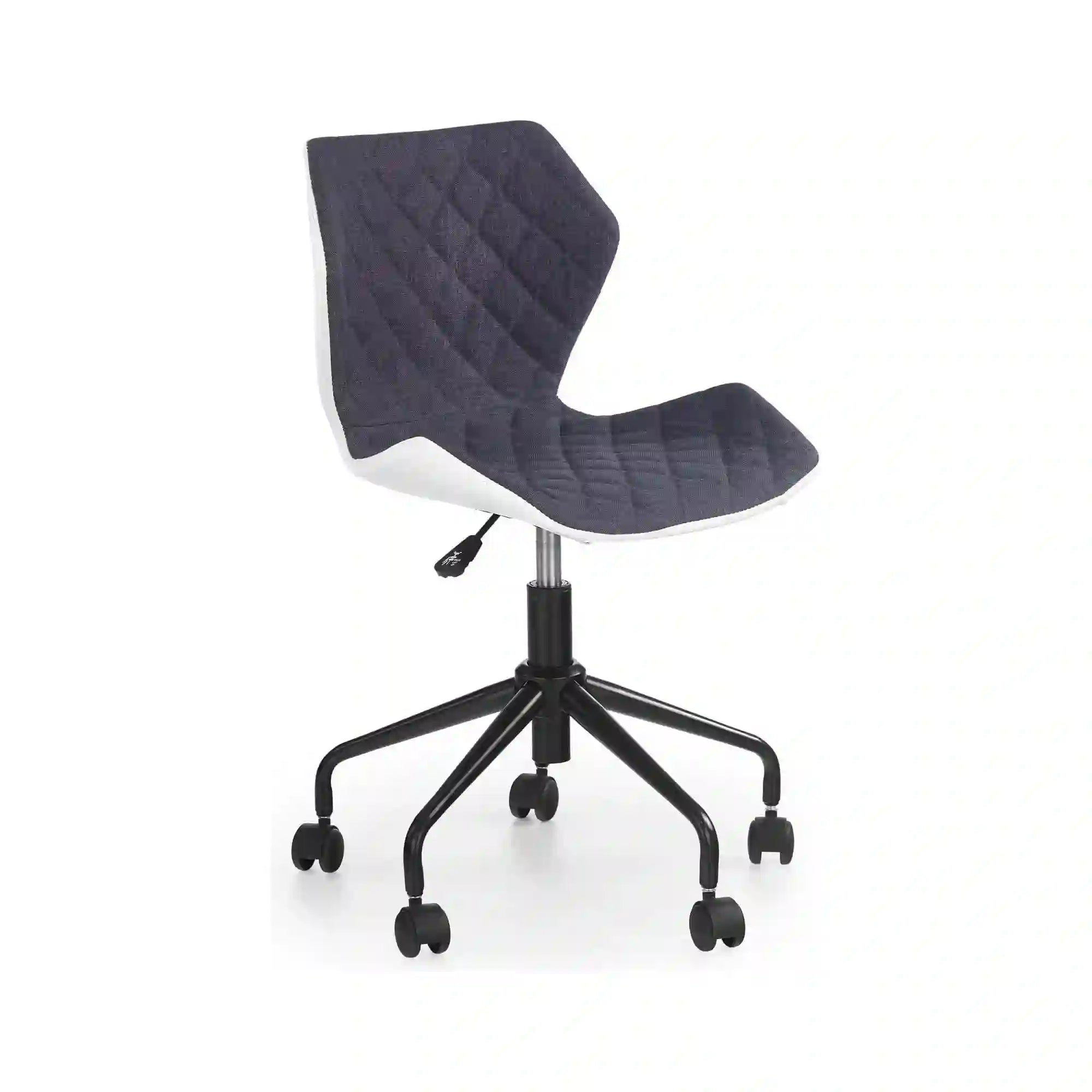 Scaun de birou pentru copii MATRIX, negru/alb, piele ecologica/metal/plastic, 48X53x78/88 cm