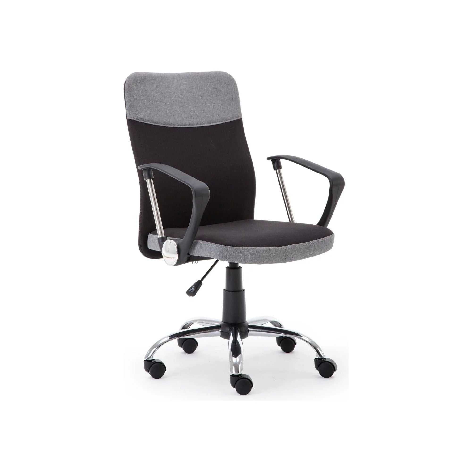 Scaun de birou pentru copii TOPIC, gri/negru, stofa, 60x57x94/104 cm