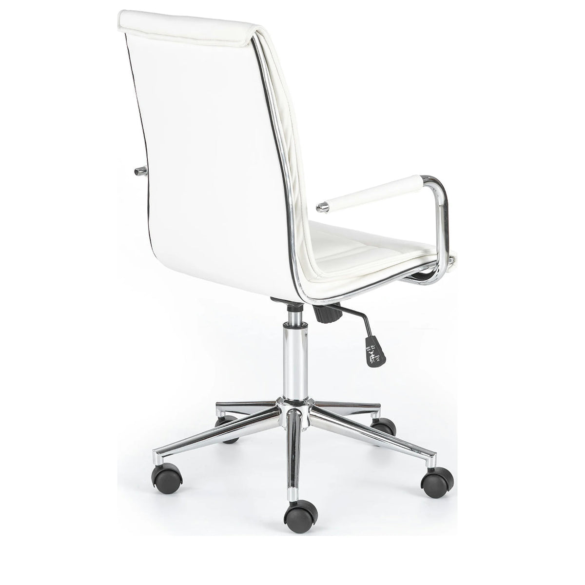 Scaun de birou PORTO 2, alb, piele ecologica, 53x57x97/107 cm