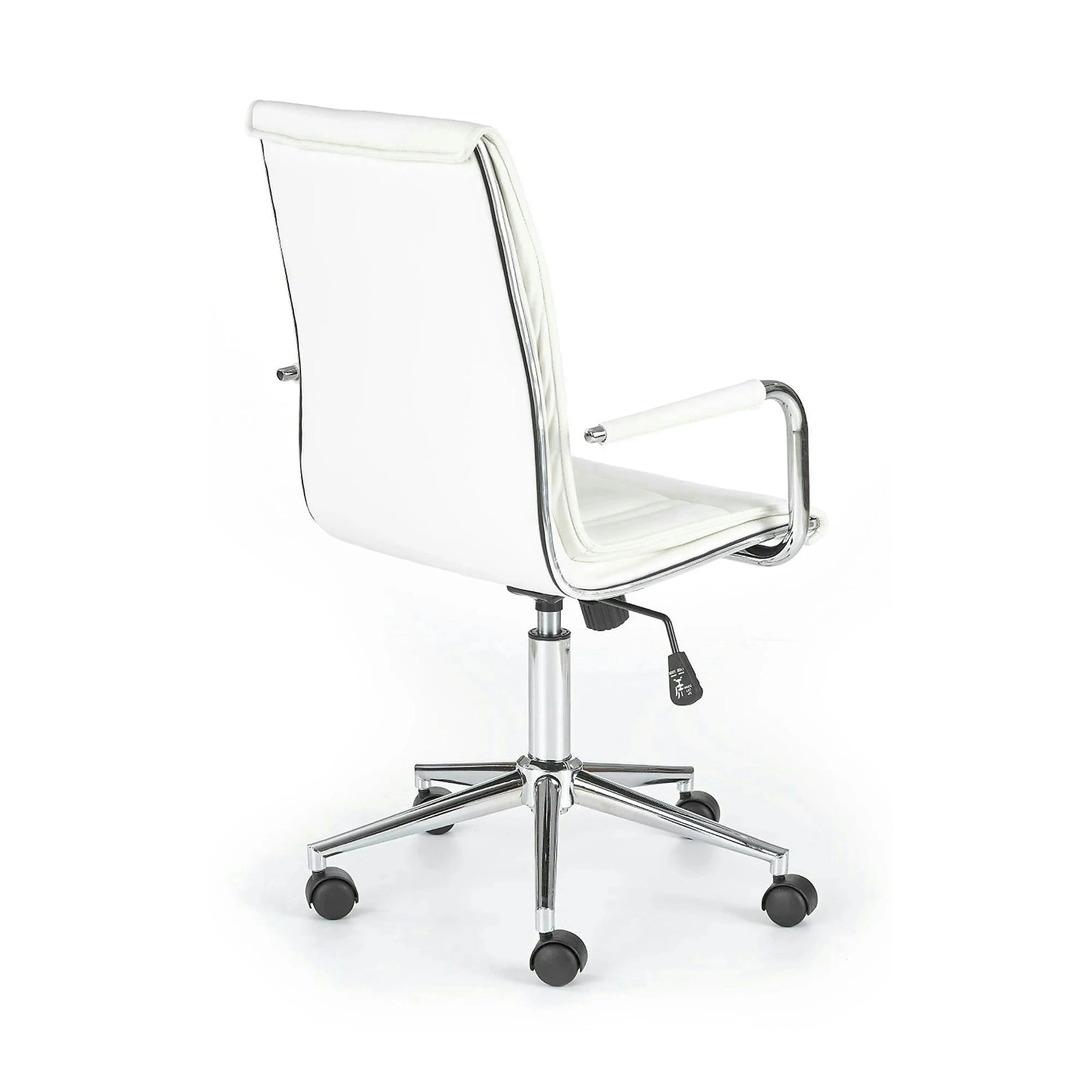Scaun de birou PORTO 2, alb, piele ecologica, 53x57x97/107 cm