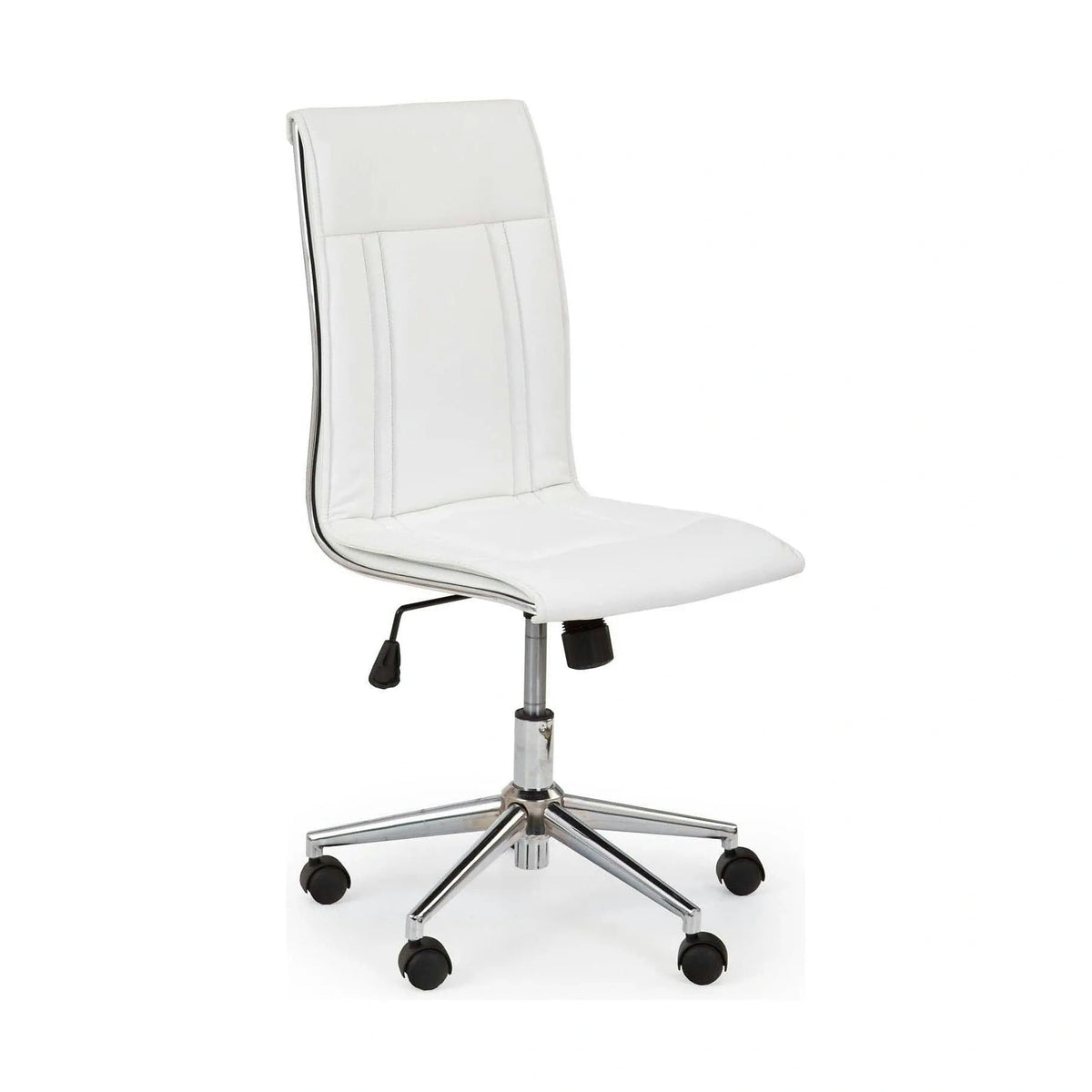 Scaun de birou PORTO, alb, piele ecologica, 44x57x97/107 cm