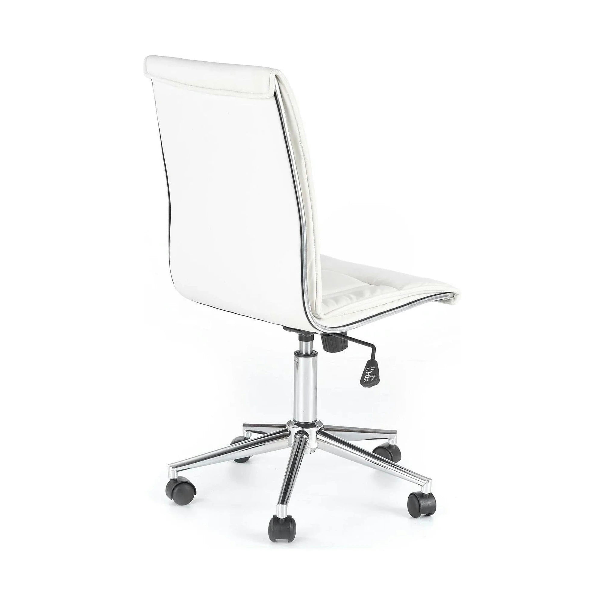 Scaun de birou PORTO, alb, piele ecologica, 44x57x97/107 cm