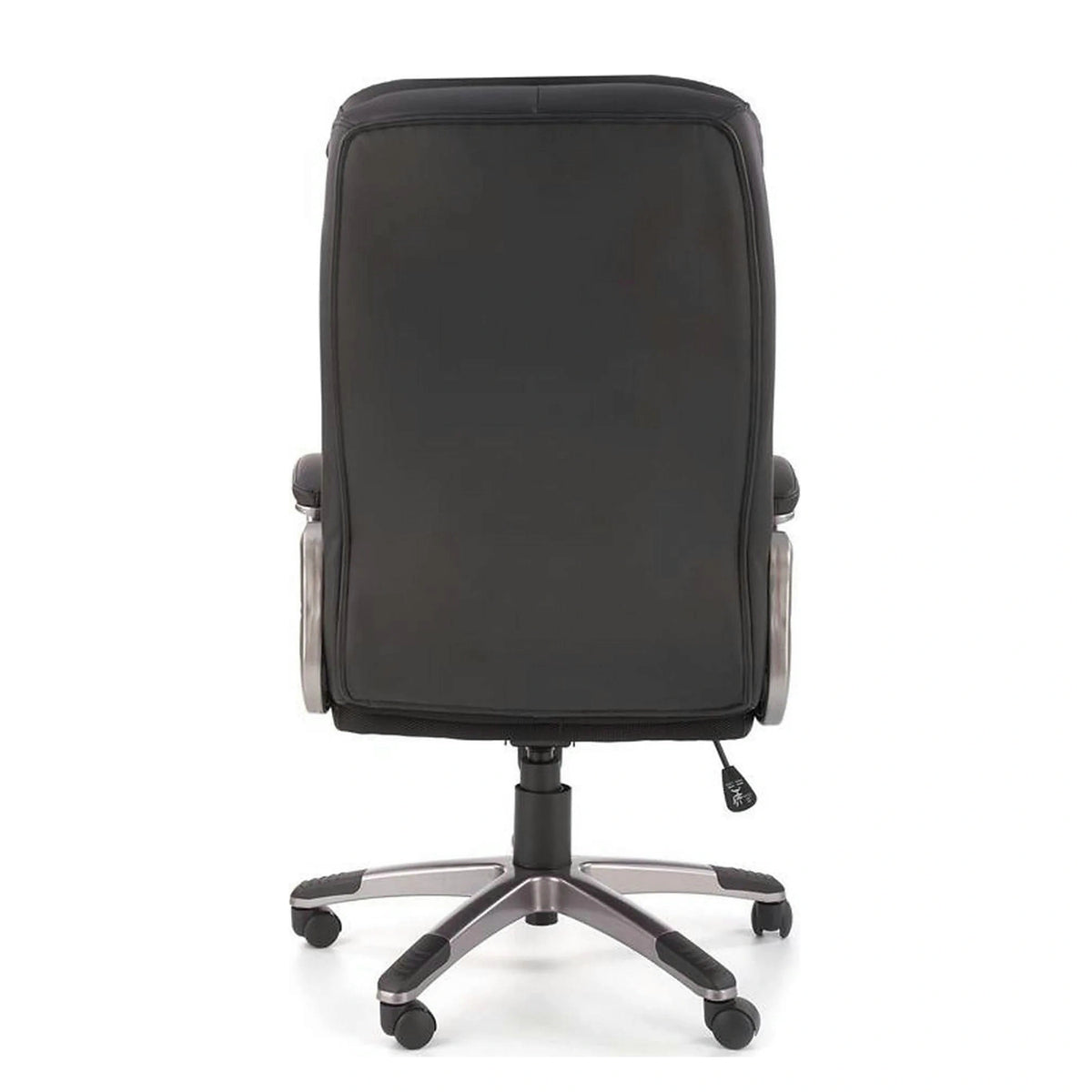 Scaun de birou PRESTON, negru/crom, piele ecologica/metal, 66x72x114/124 cm
