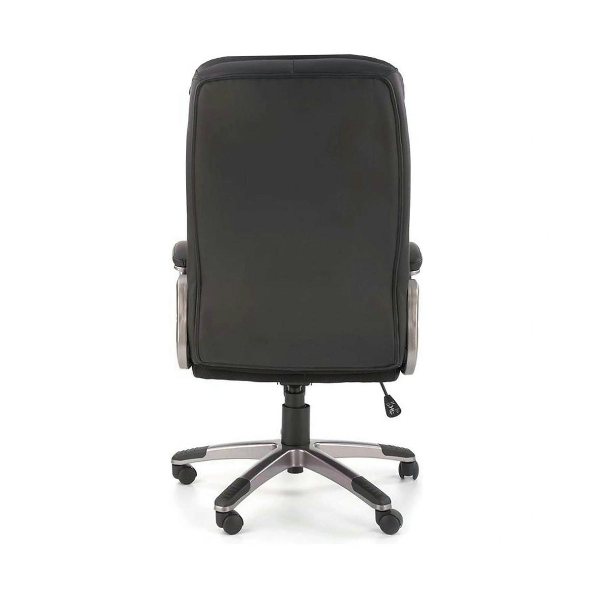 Scaun de birou PRESTON, negru/crom, piele ecologica/metal, 66x72x114/124 cm