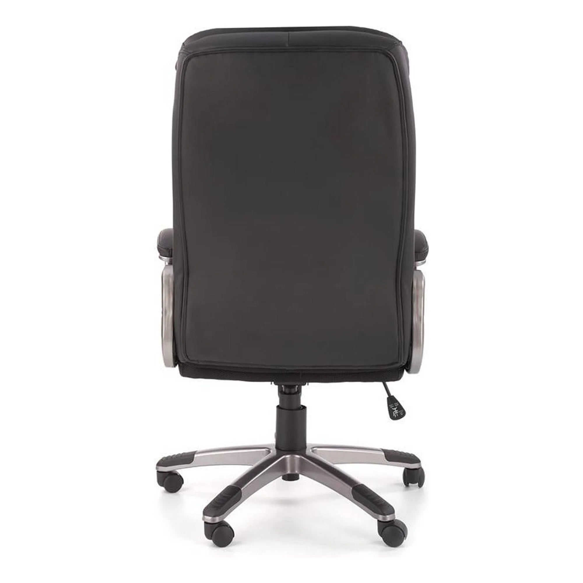 Scaun de birou PRESTON, negru/crom, piele ecologica/metal, 66x72x114/124 cm