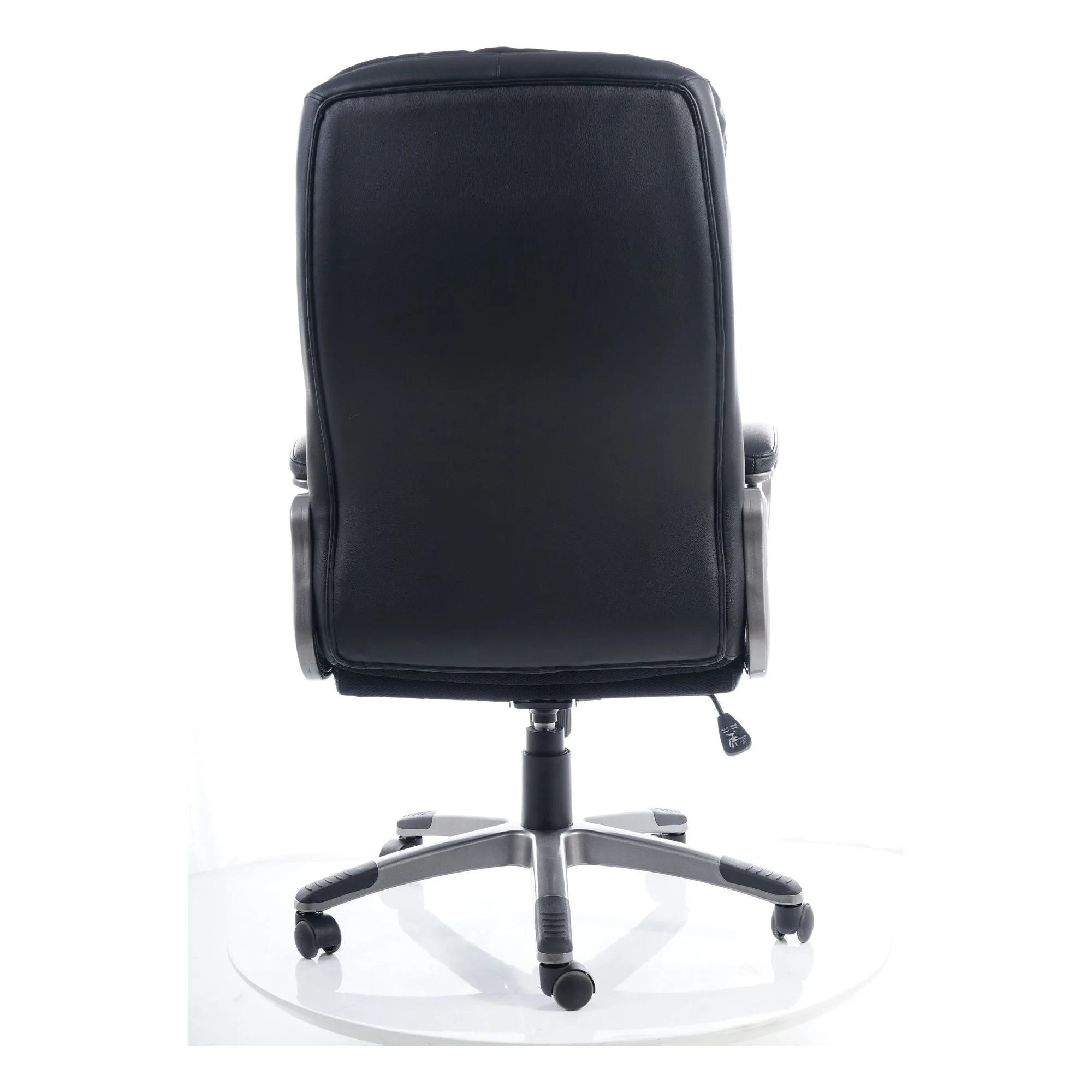 Scaun de birou Q-270, negru/crom, piele ecologica/metal, 66x50x114/124 cm