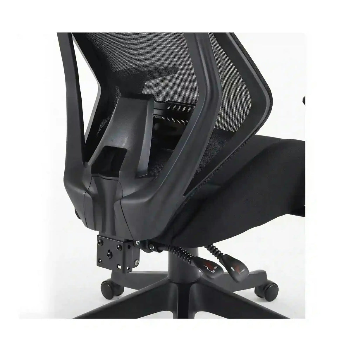 Scaun de birou Q-406 M, negru, stofa clasica/plasa, 67x52x102/110 cm