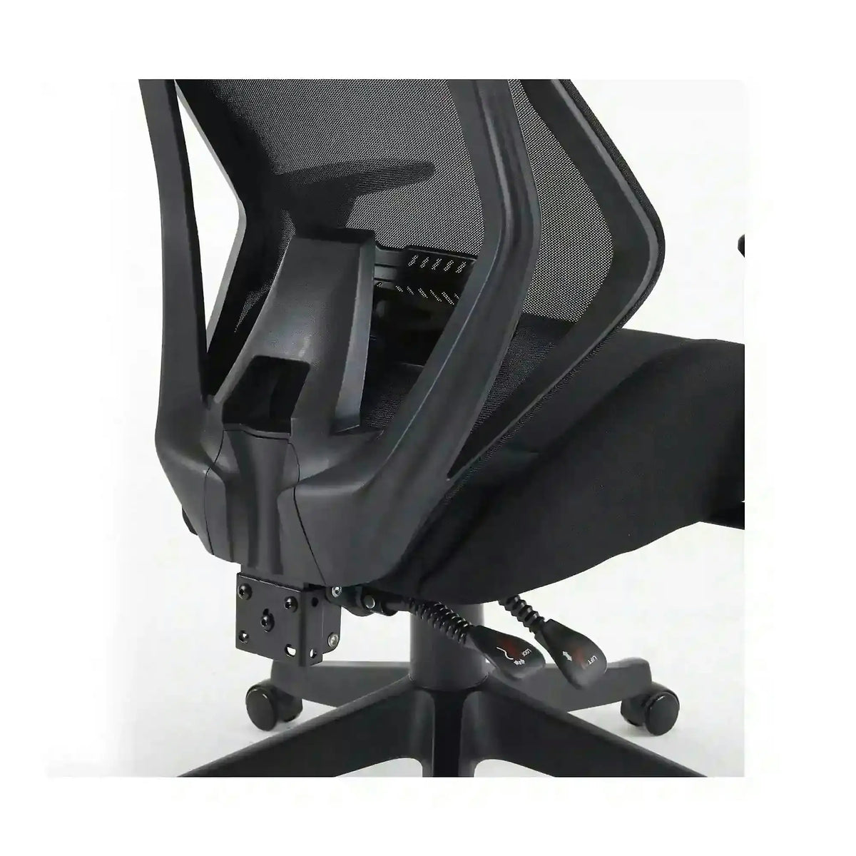 Scaun de birou Q-406 M, negru, stofa clasica/plasa, 67x52x102/110 cm